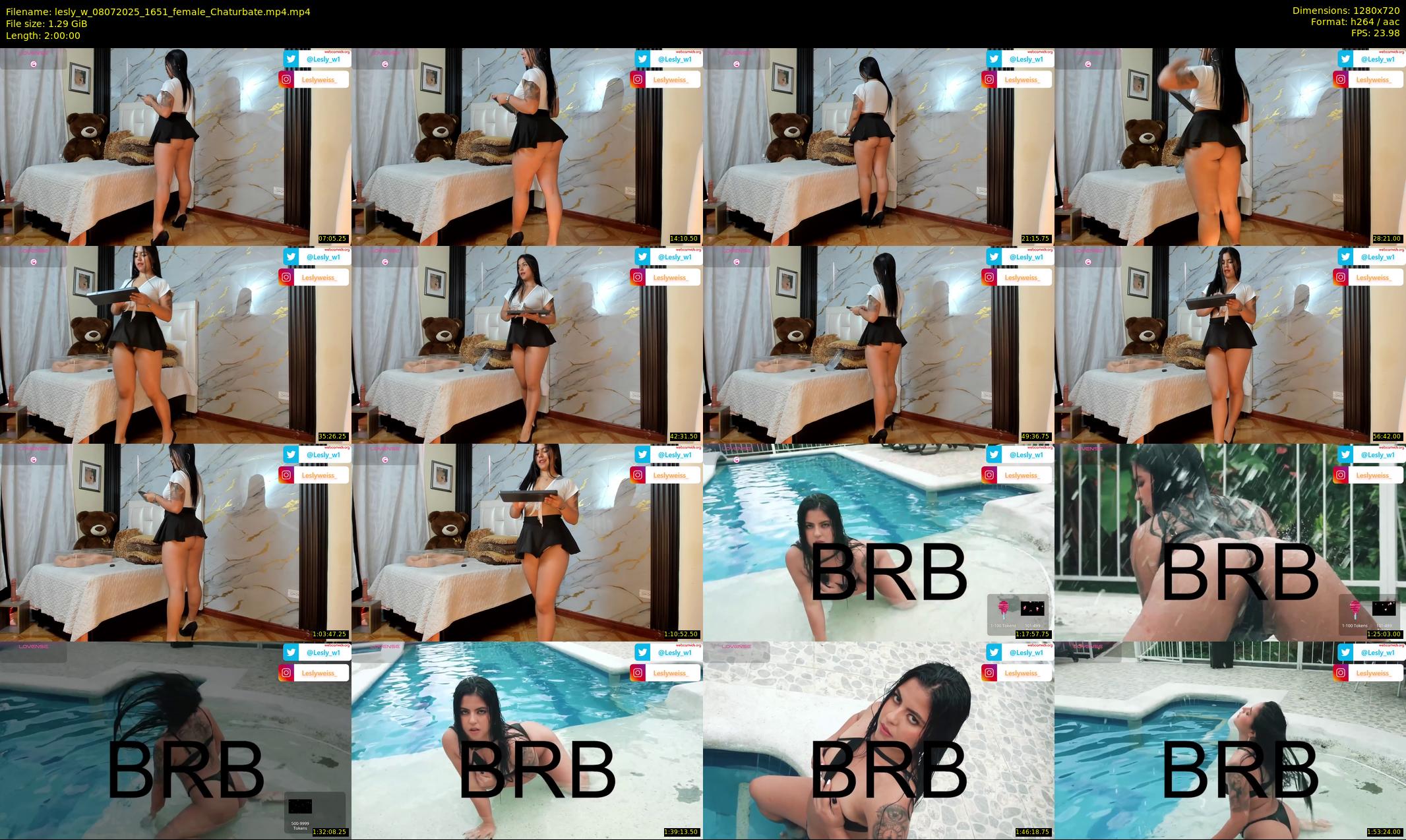 lesly_w — 120 minute Chaturbate female cam show recording, 720p, Jul 8, 2025