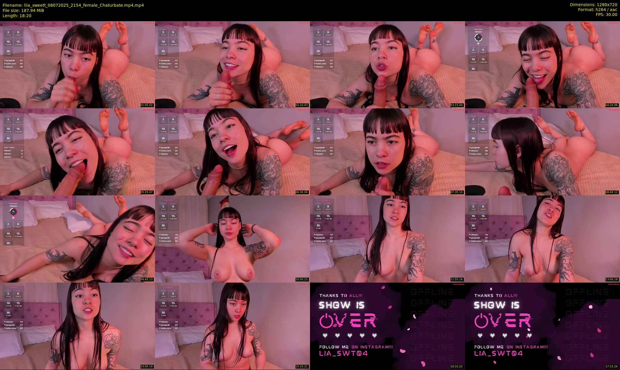 liia_sweett — 19 minute Chaturbate female cam show recording, 720p, Jul 8, 2025