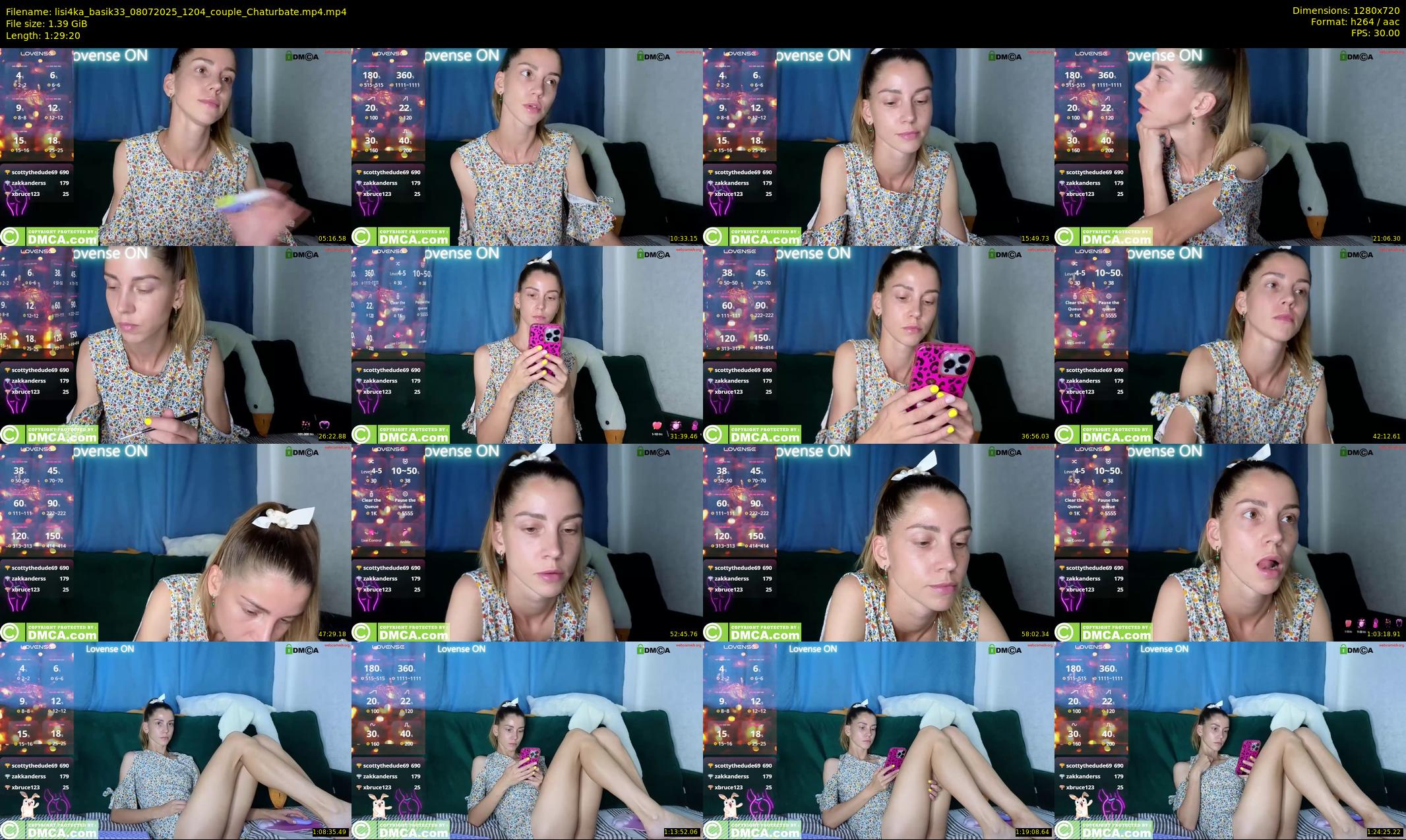 lisi4ka_basik33 — 90 minute Chaturbate couple cam show recording, 720p, Jul 8, 2025