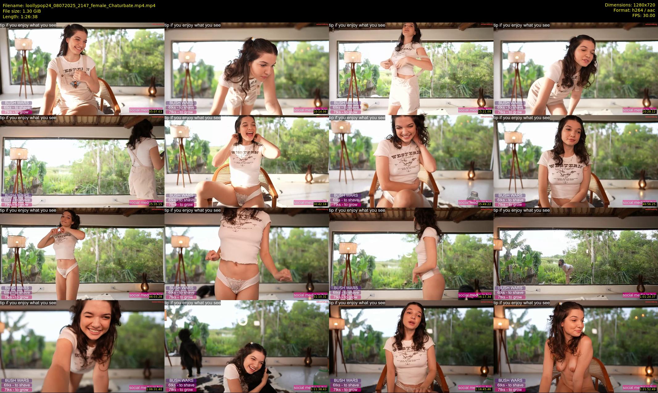 loollypop24 — 87 minute Chaturbate female cam show recording, 720p, Jul 8, 2025