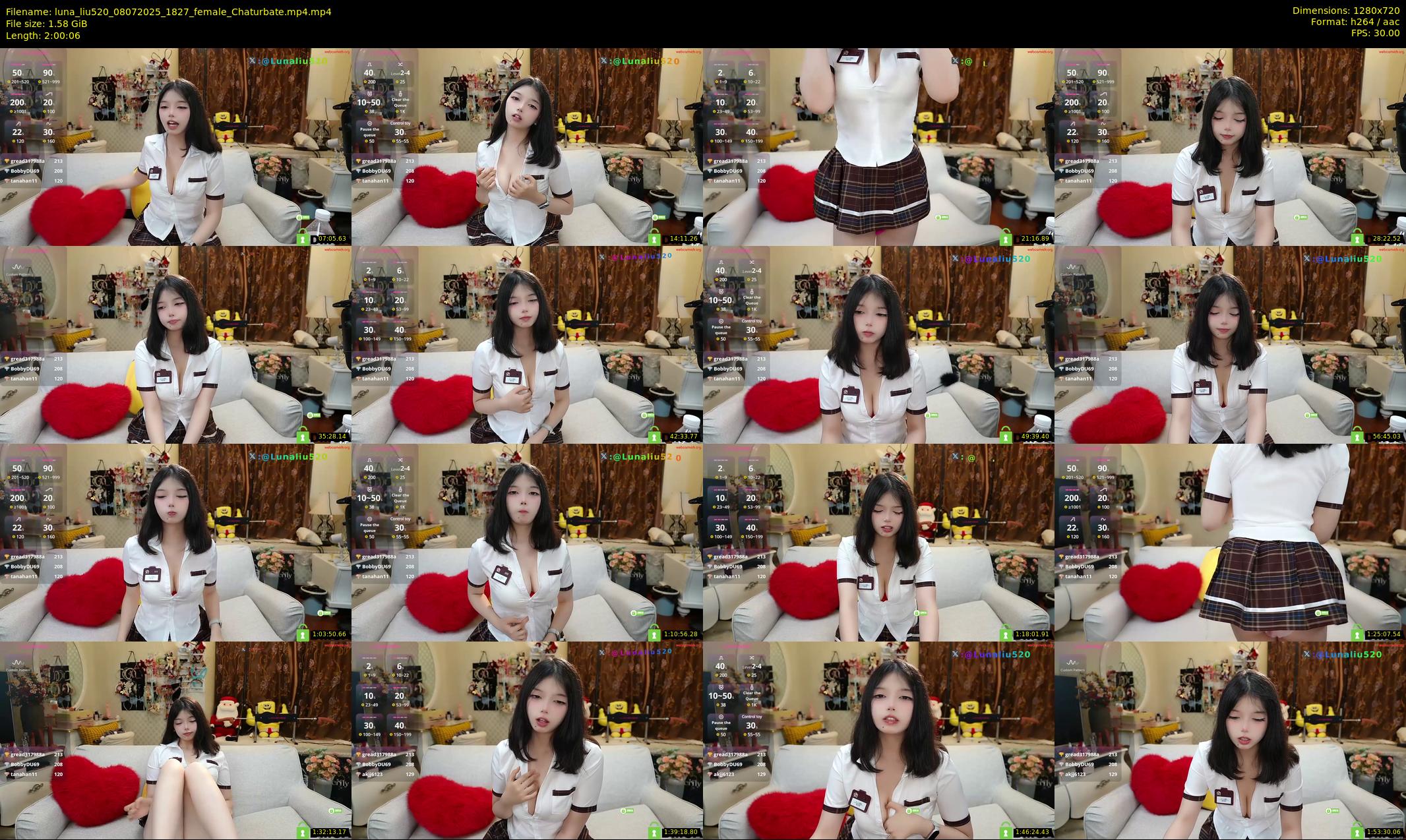 luna_liu520 — 121 minute Chaturbate female cam show recording, 720p, Jul 8, 2025