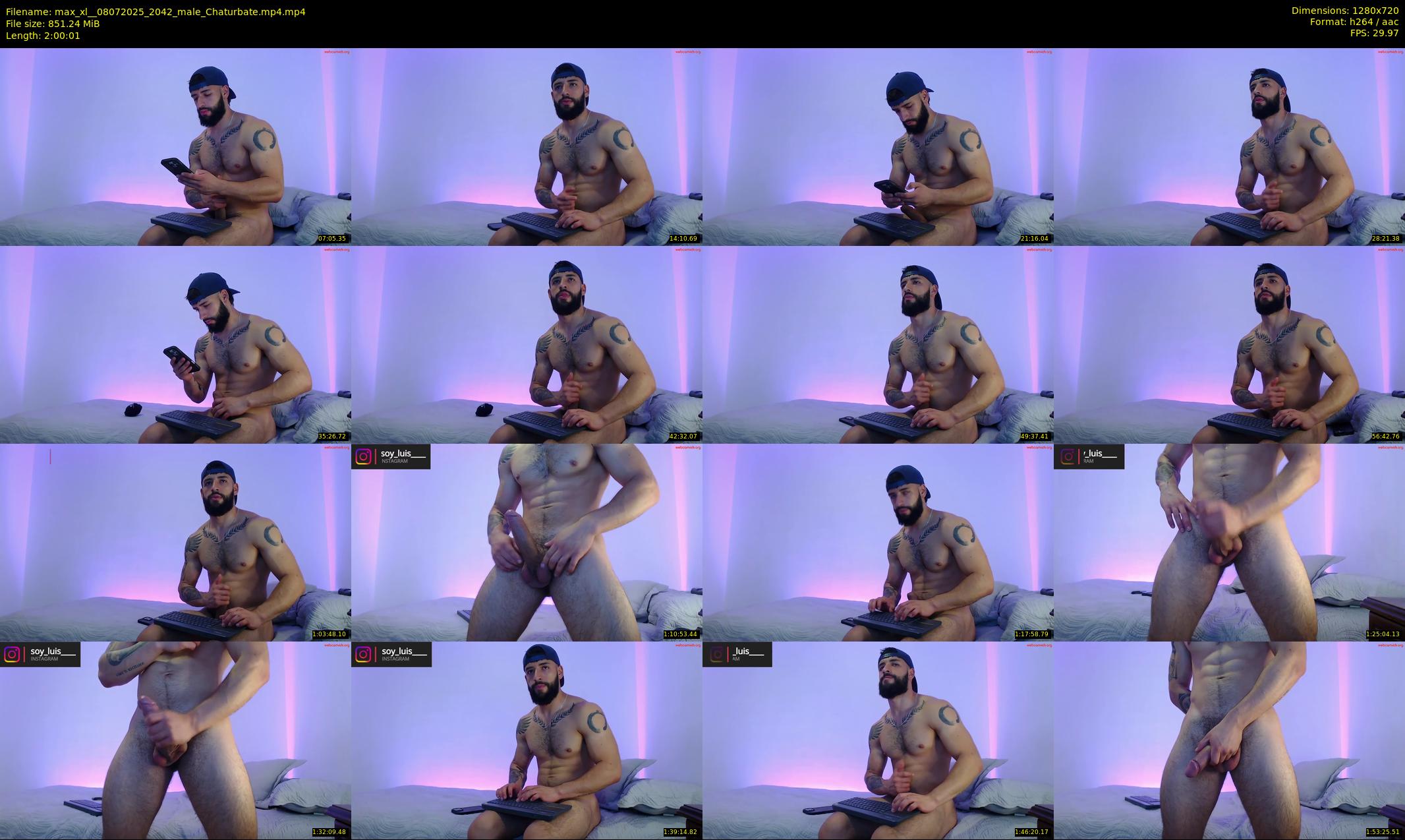max_xl_ — 121 minute Chaturbate male cam show recording, 720p, Jul 8, 2025