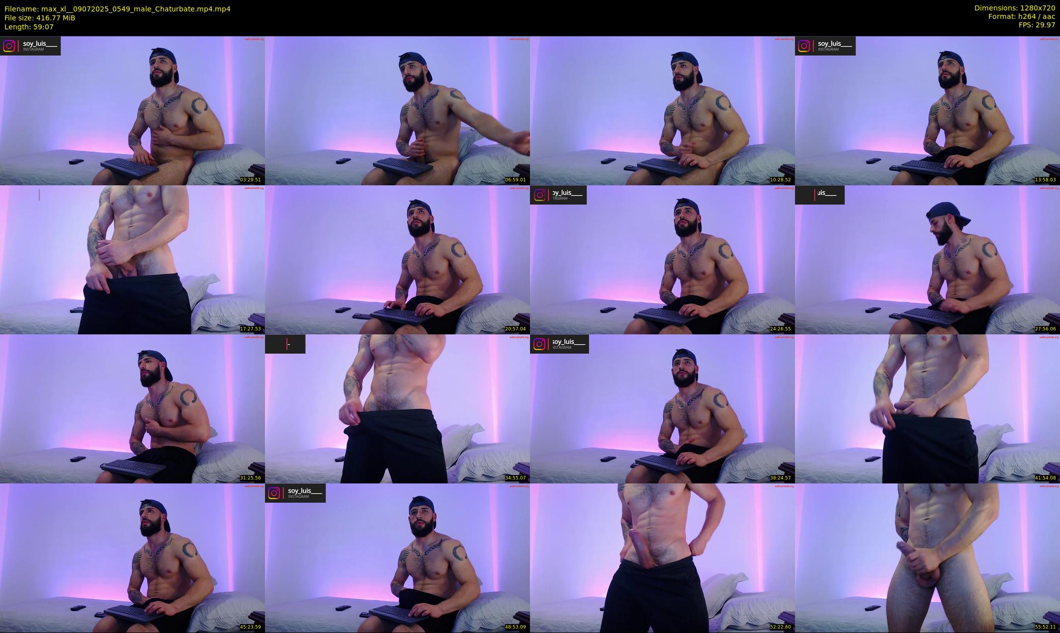 max_xl_ — 60 minute Chaturbate male cam show recording, 720p, Jul 9, 2025