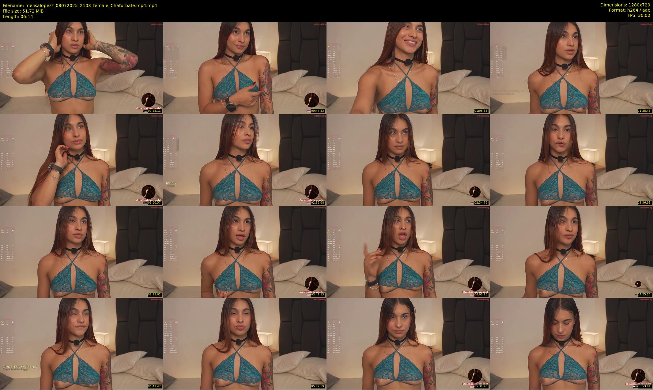 melisalopezz — 7 minute Chaturbate female cam show recording, 720p, Jul 8, 2025