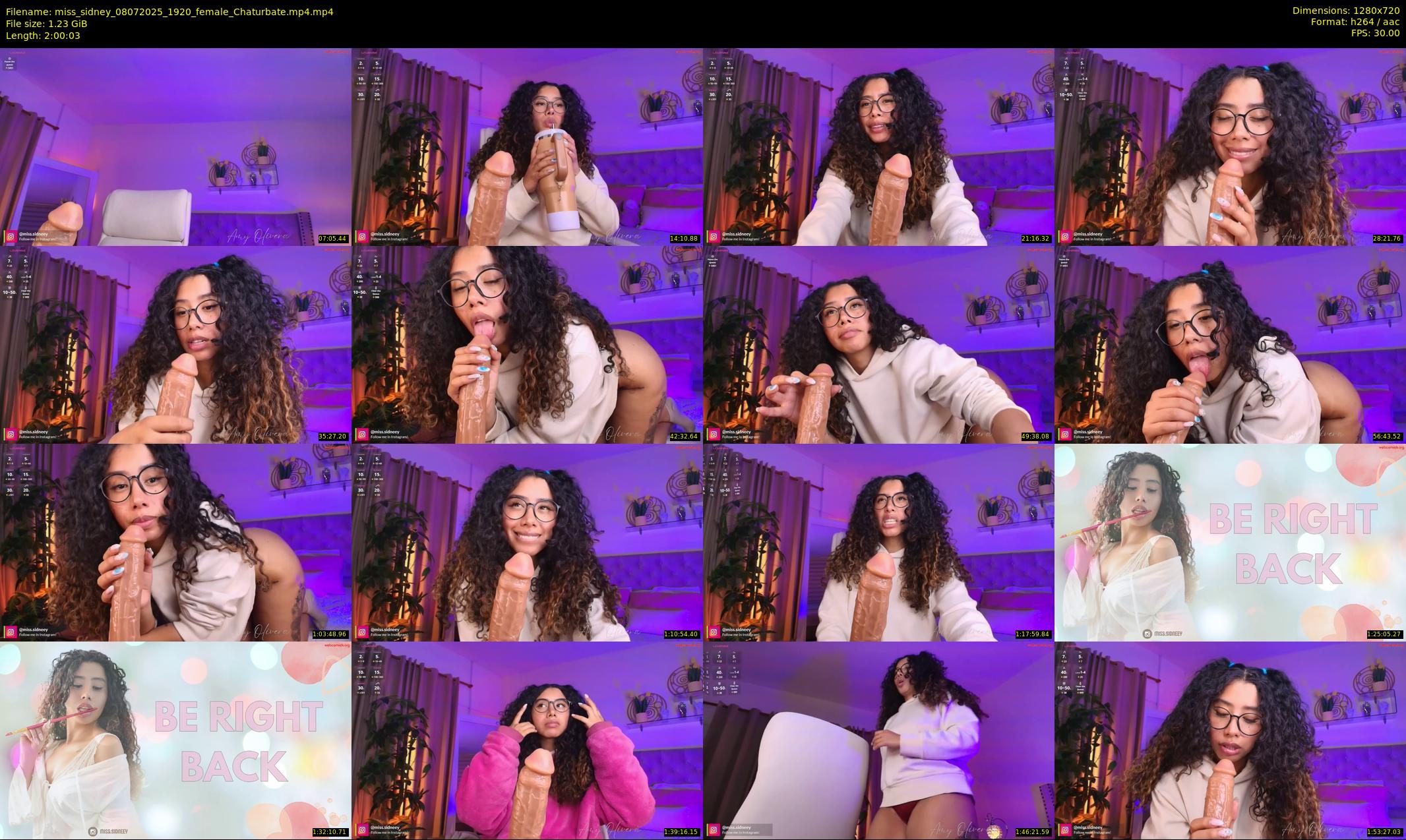 miss_sidney — 121 minute Chaturbate female cam show recording, 720p, Jul 8, 2025