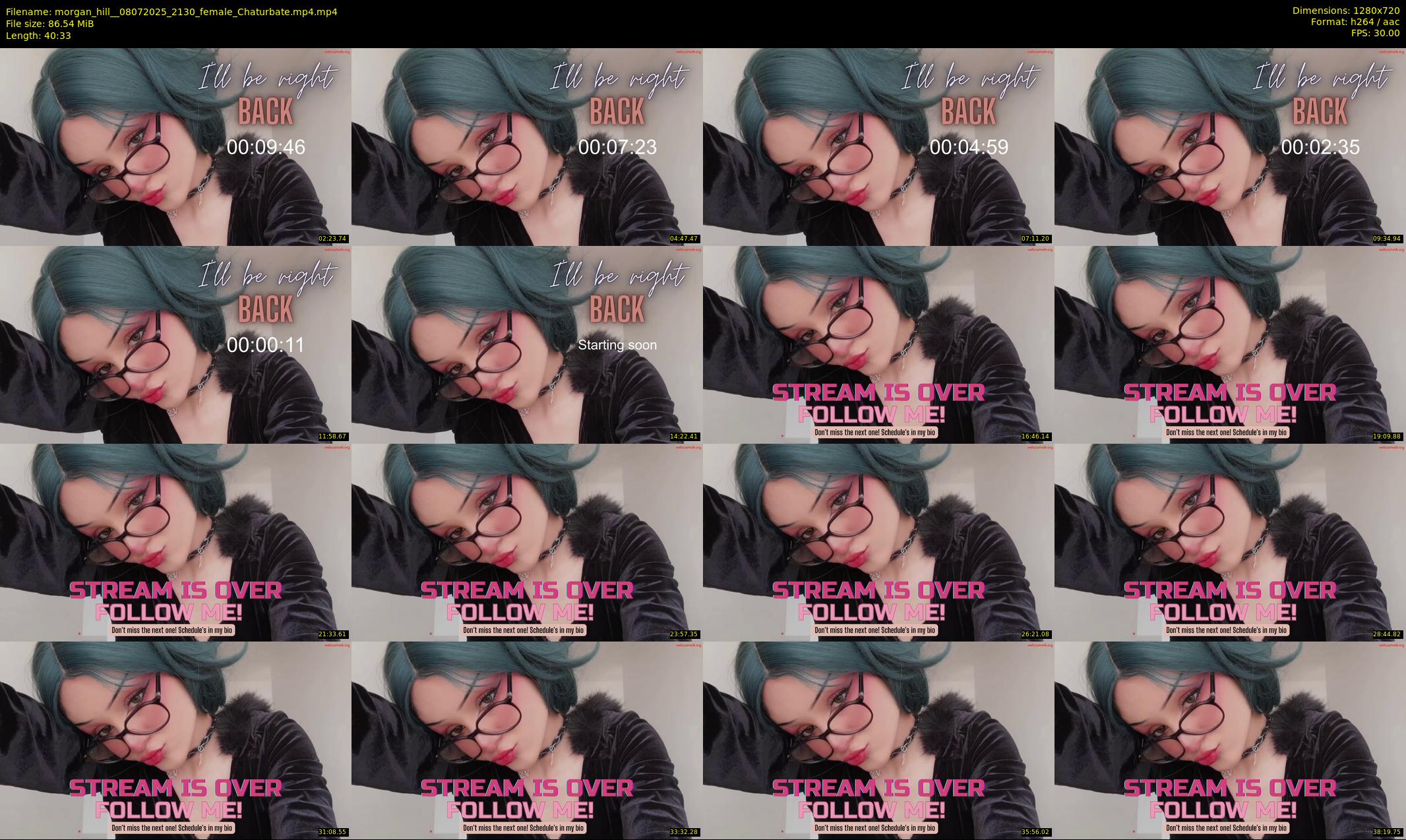morgan_hill_ — 41 minute Chaturbate female cam show recording, 720p, Jul 8, 2025