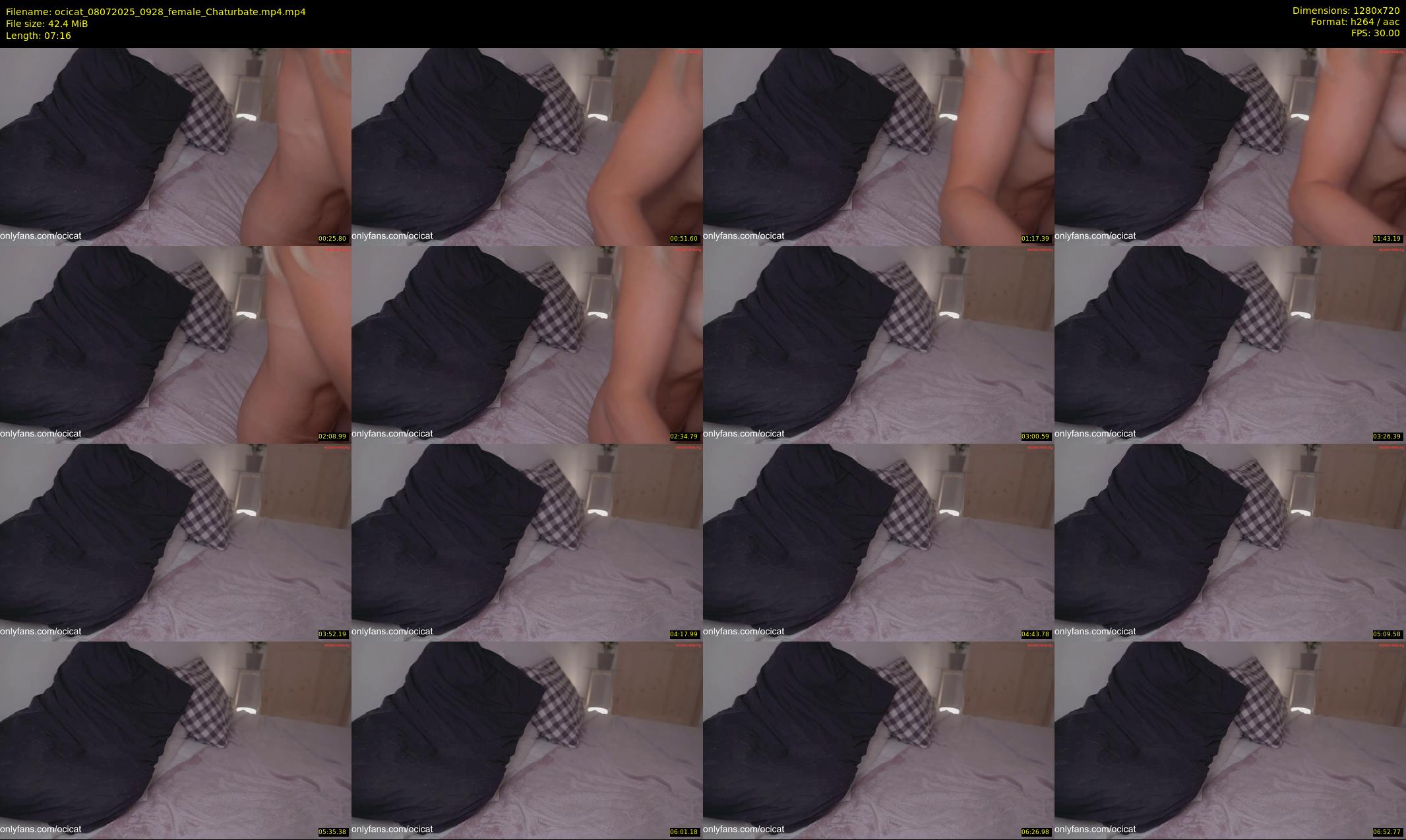 ocicat — 8 minute Chaturbate female cam show recording, 720p, Jul 8, 2025