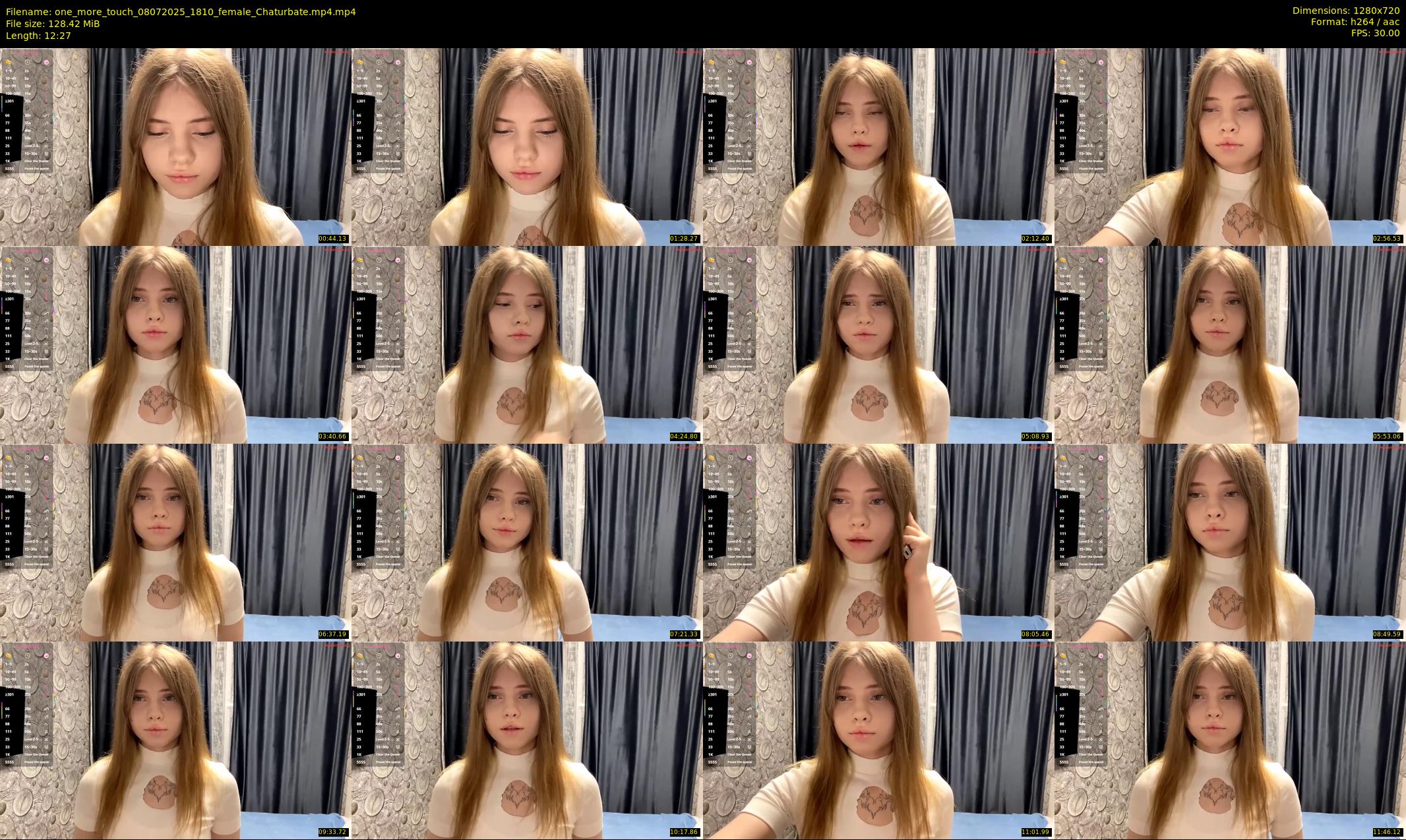 one_more_touch — 13 minute Chaturbate female cam show recording, 720p, Jul 8, 2025