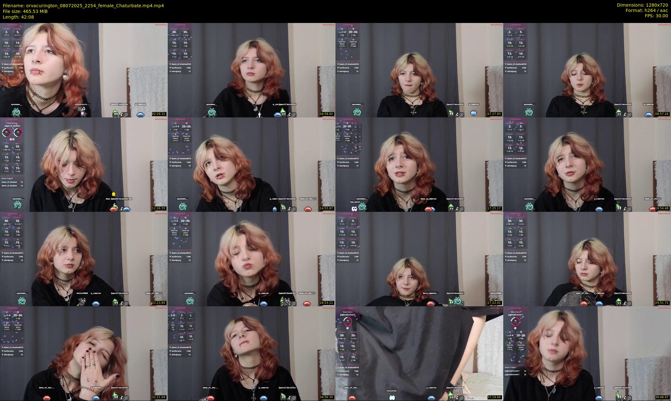 orvacurington — 43 minute Chaturbate female cam show recording, 720p, Jul 8, 2025