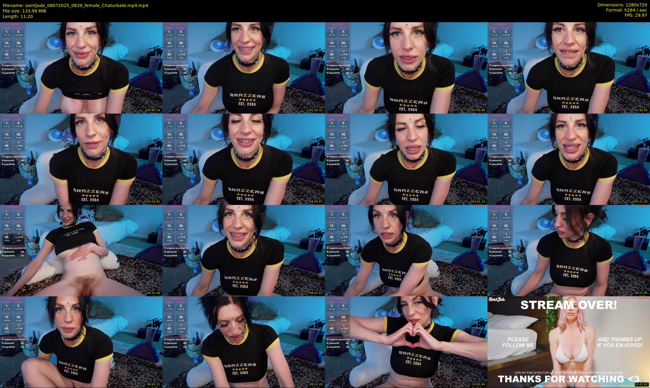 saintjade — 12 minute Chaturbate female cam show recording, 720p, Jul 8, 2025