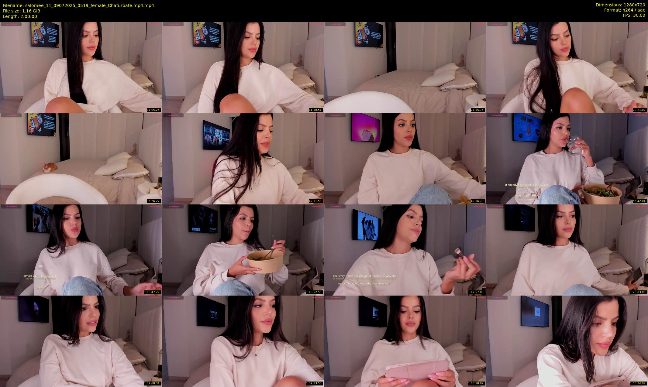 salomee_11 — 120 minute Chaturbate female cam show recording, 720p, Jul 9, 2025