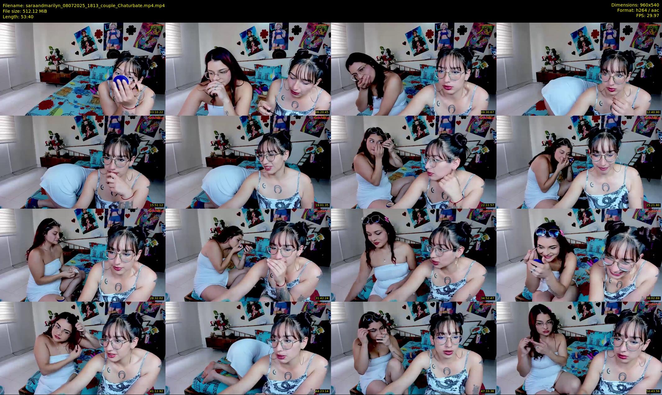 saraandmarilyn — 54 minute Chaturbate couple cam show recording, 480p, Jul 8, 2025