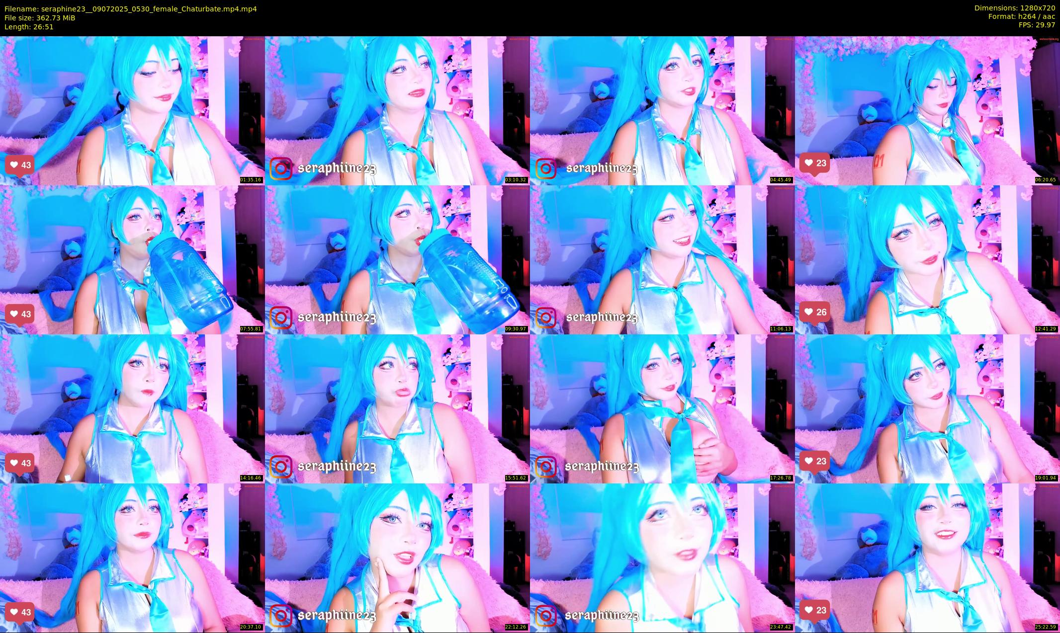 seraphine23_ — 27 minute Chaturbate female cam show recording, 720p, Jul 9, 2025