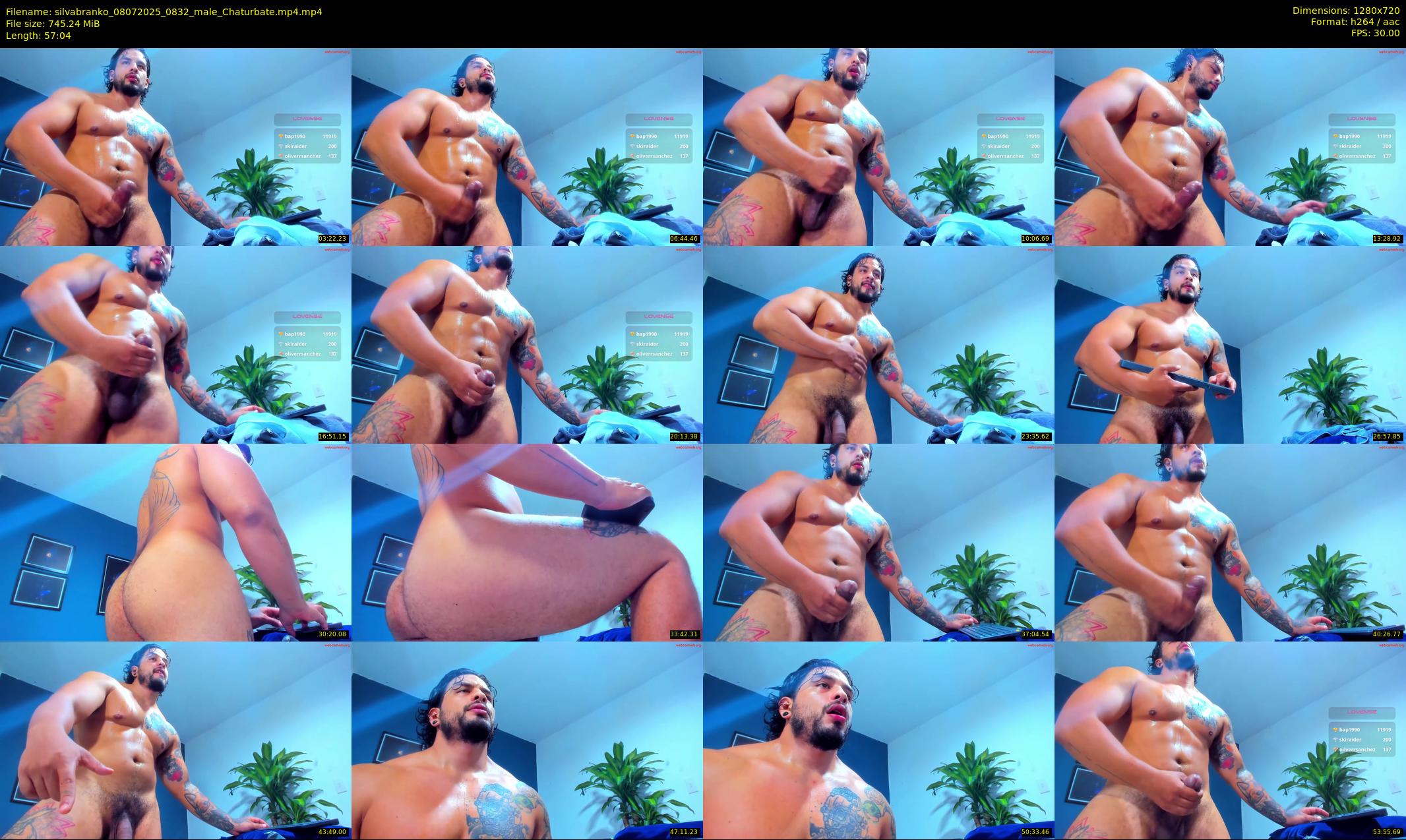 silvabranko — 58 minute Chaturbate male cam show recording, 720p, Jul 8, 2025