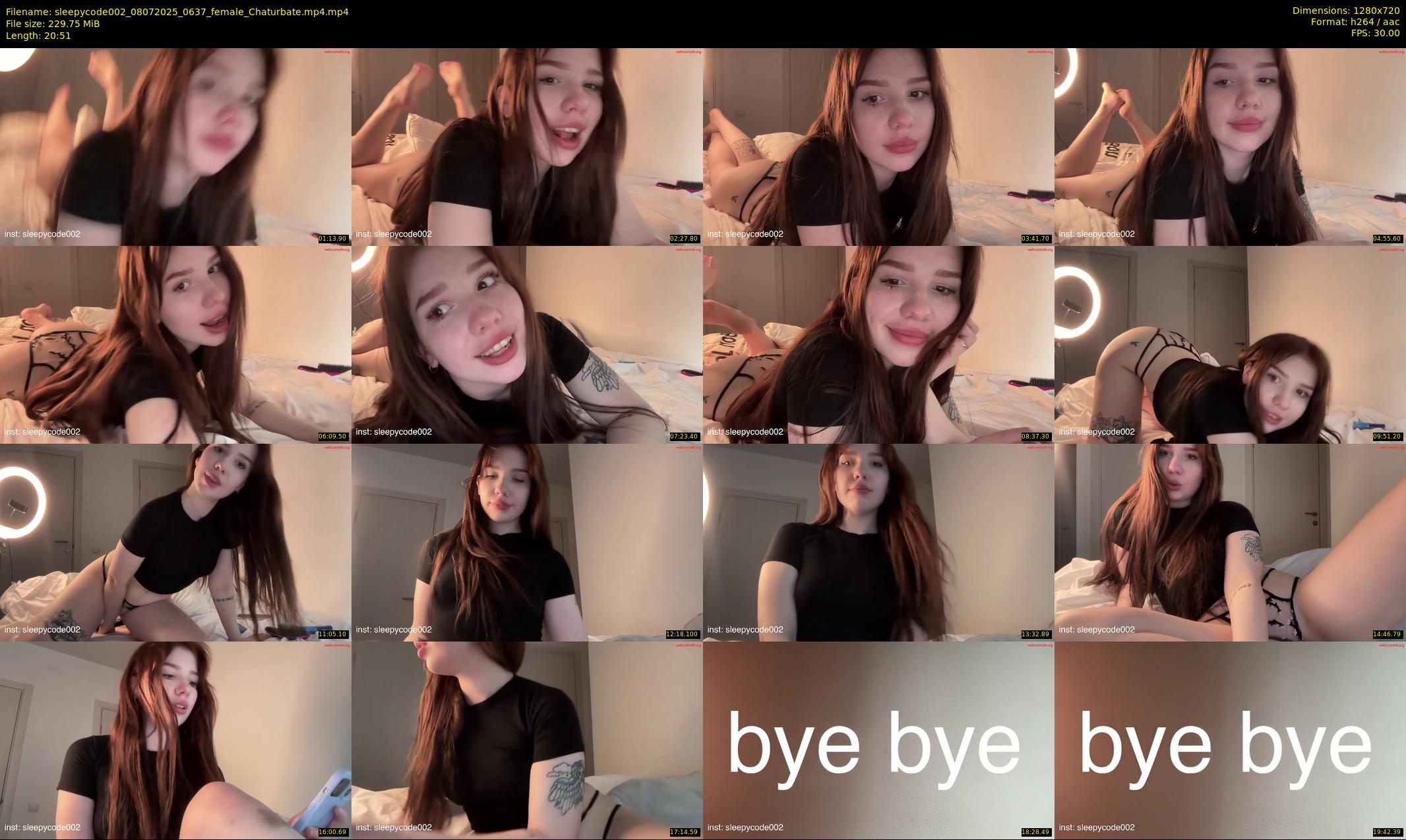 sleepycode002 — 21 minute Chaturbate female cam show recording, 720p, Jul 8, 2025