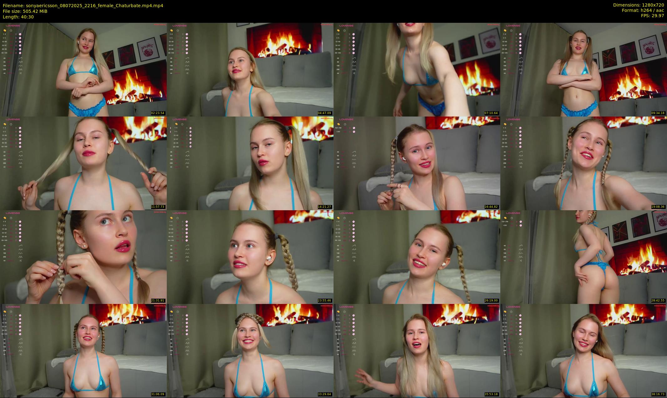 sonyaericsson — 41 minute Chaturbate female cam show recording, 720p, Jul 8, 2025