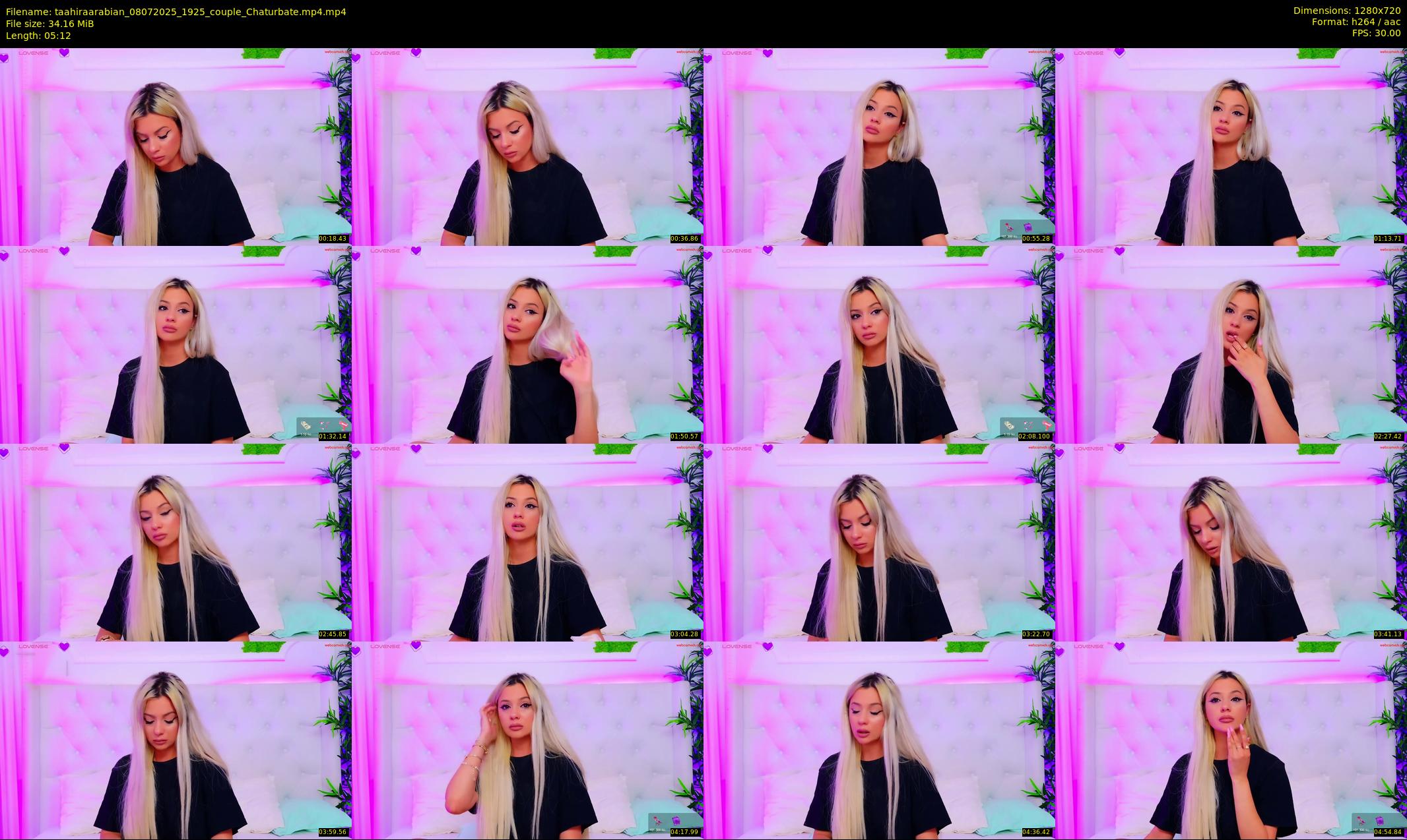 taahiraarabian — 6 minute Chaturbate female cam show recording, 720p, Jul 8, 2025