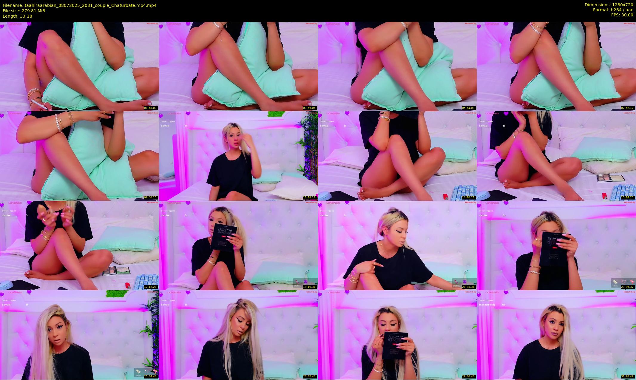 taahiraarabian — 34 minute Chaturbate female cam show recording, 720p, Jul 8, 2025