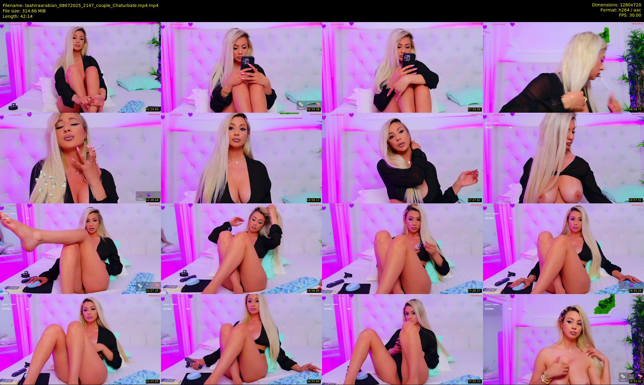 taahiraarabian — 43 minute Chaturbate female cam show recording, 720p, Jul 8, 2025