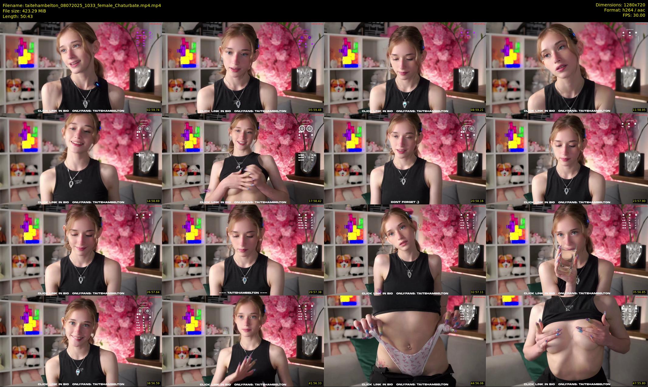 taitehambelton — 51 minute Chaturbate female cam show recording, 720p, Jul 8, 2025