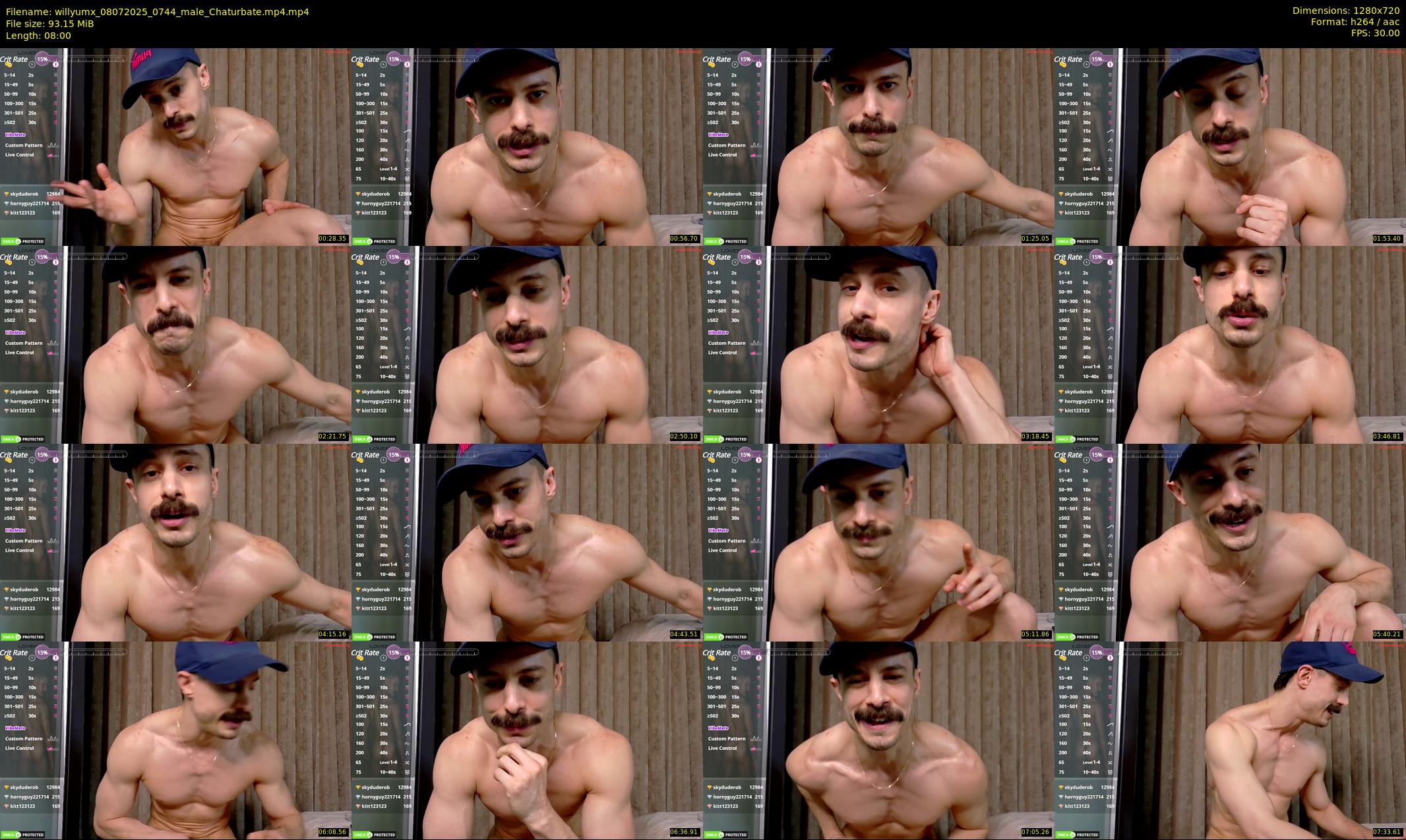 willyumx — 8 minute Chaturbate male cam show recording, 720p, Jul 8, 2025