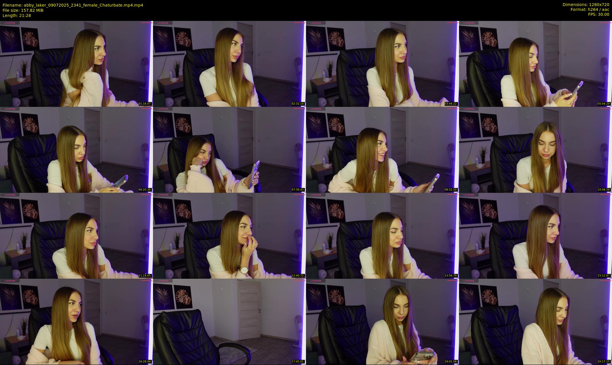 abby_laker — 22 minute Chaturbate female cam show recording, 720p, Jul 9, 2025