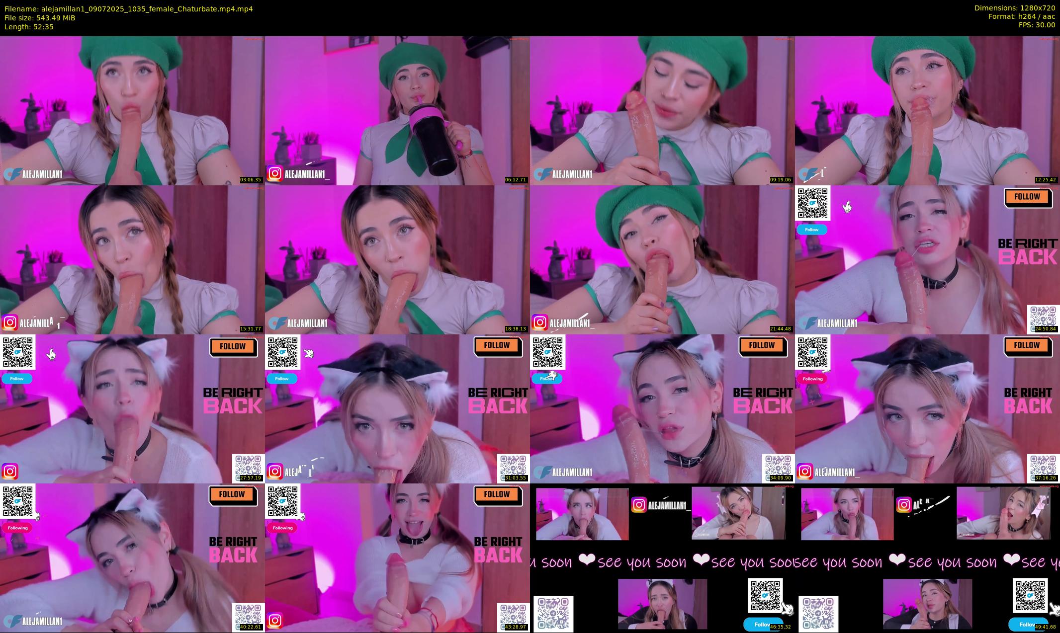 alejamillan1 — 53 minute Chaturbate female cam show recording, 720p, Jul 9, 2025