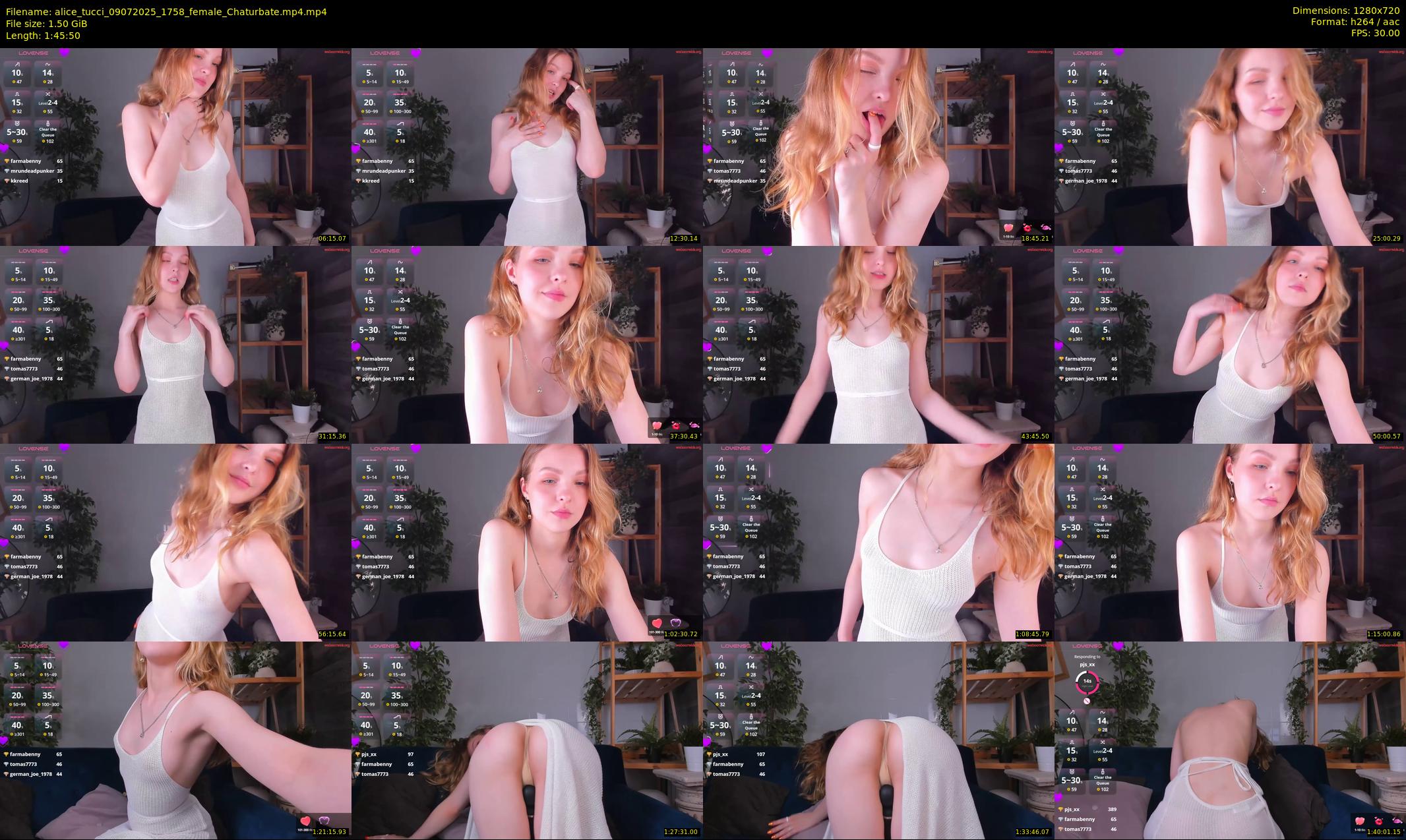 alice_tucci — 106 minute Chaturbate female cam show recording, 720p, Jul 9, 2025