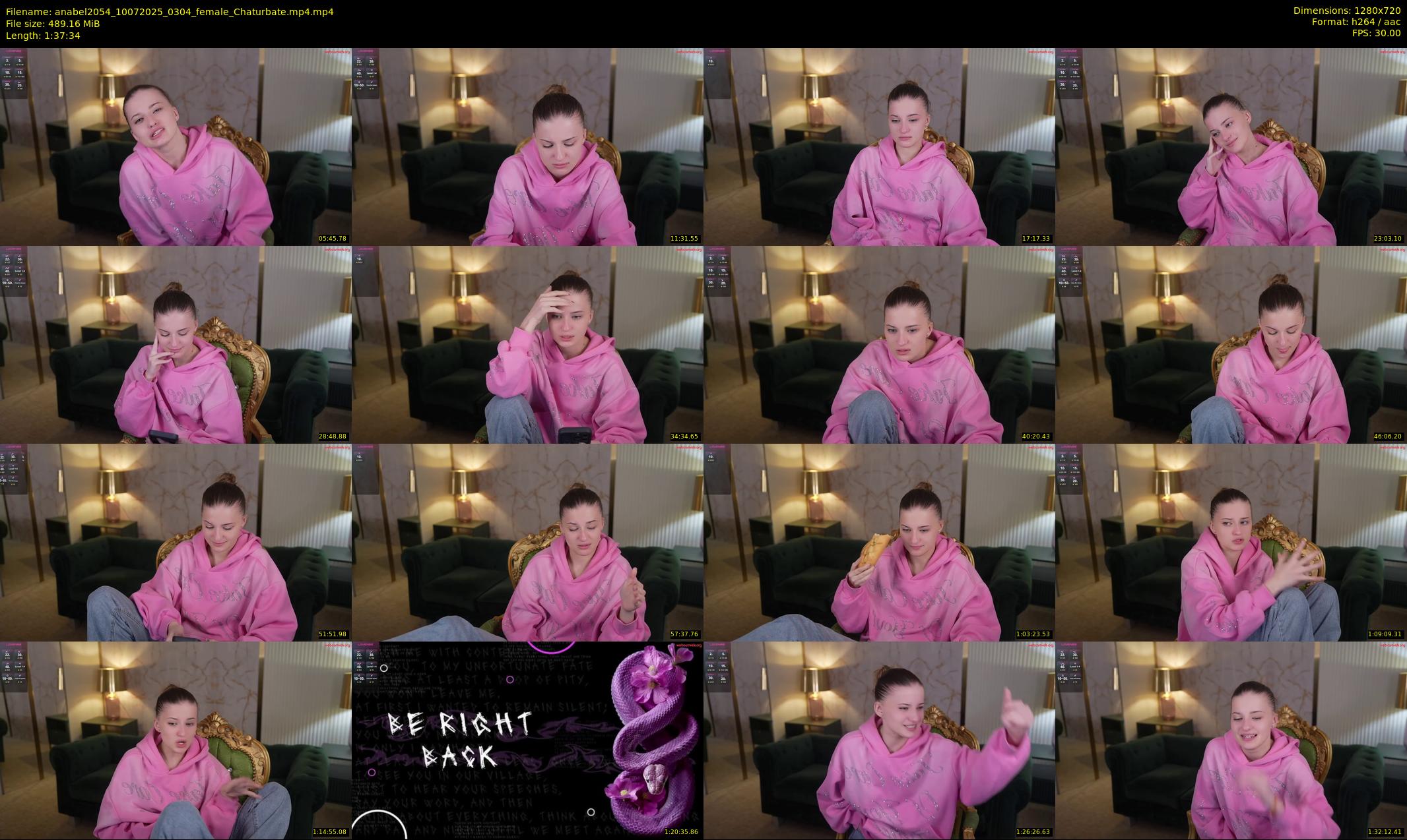 anabel2054 — 98 minute Chaturbate female cam show recording, 720p, Jul 10, 2025