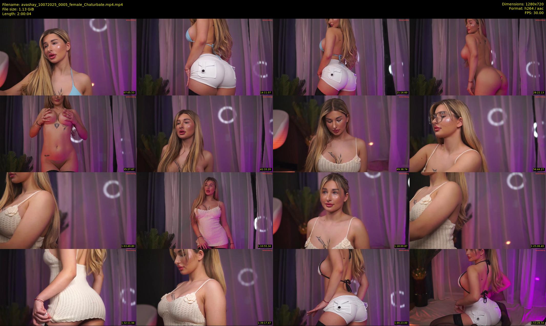 avashay — 121 minute Chaturbate female cam show recording, 720p, Jul 10, 2025