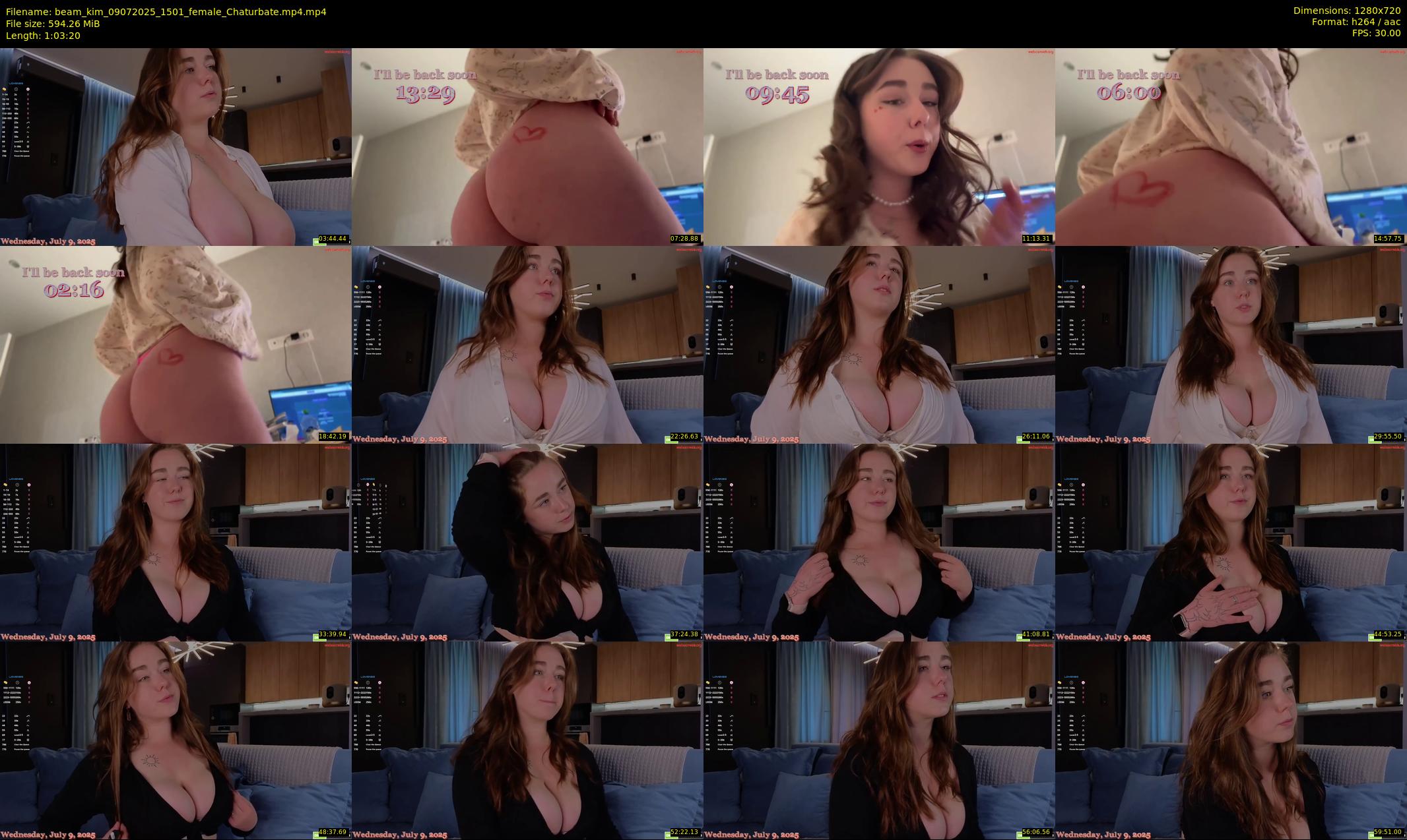 beam_kim — 64 minute Chaturbate female cam show recording, 720p, Jul 9, 2025
