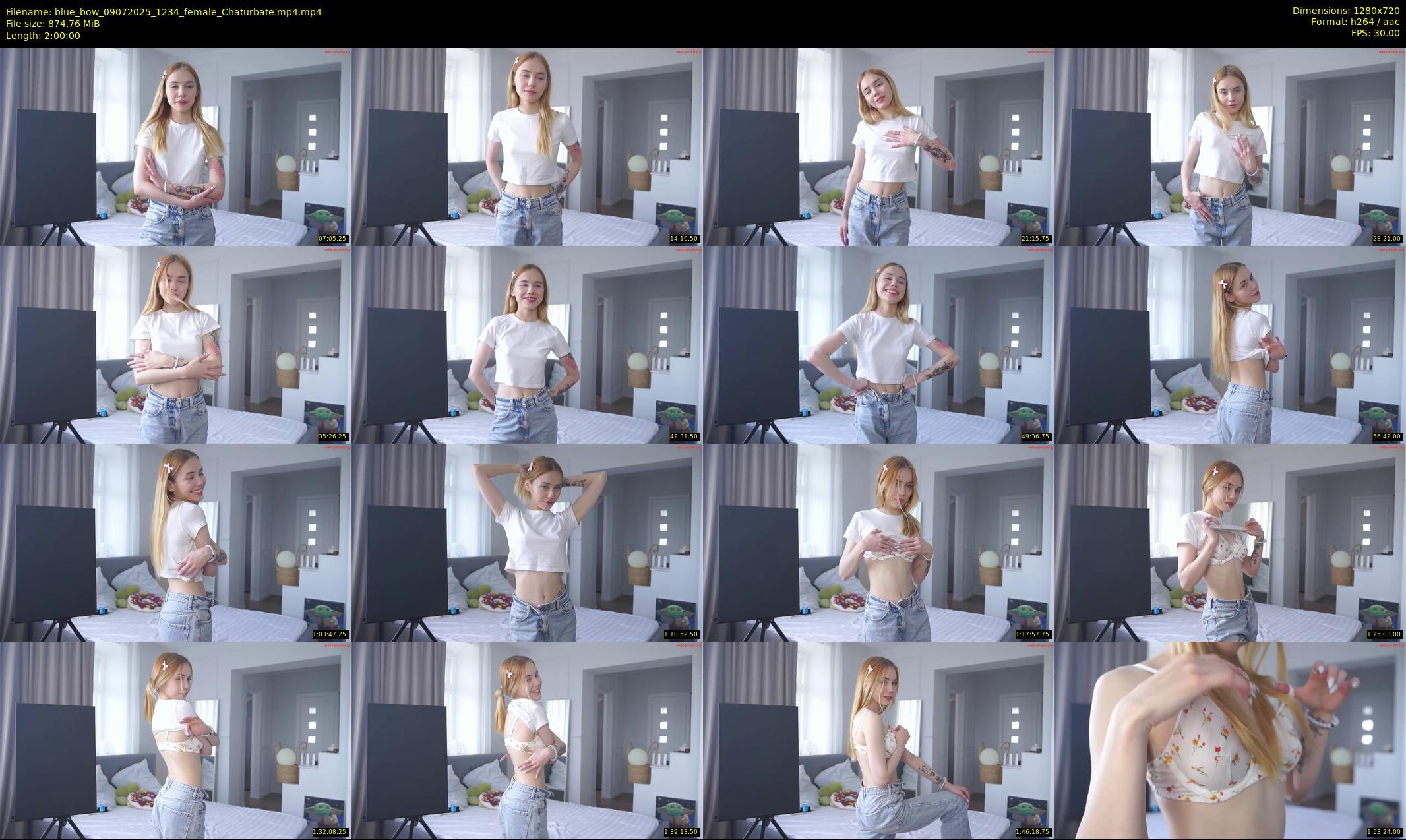 blue_bow — 120 minute Chaturbate female cam show recording, 720p, Jul 9, 2025