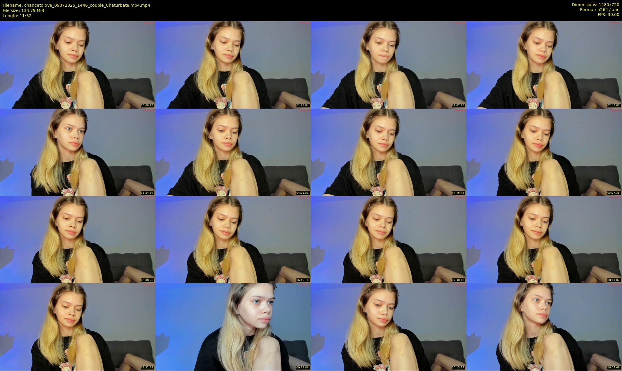 chancetolove — 12 minute Chaturbate couple cam show recording, 720p, Jul 9, 2025