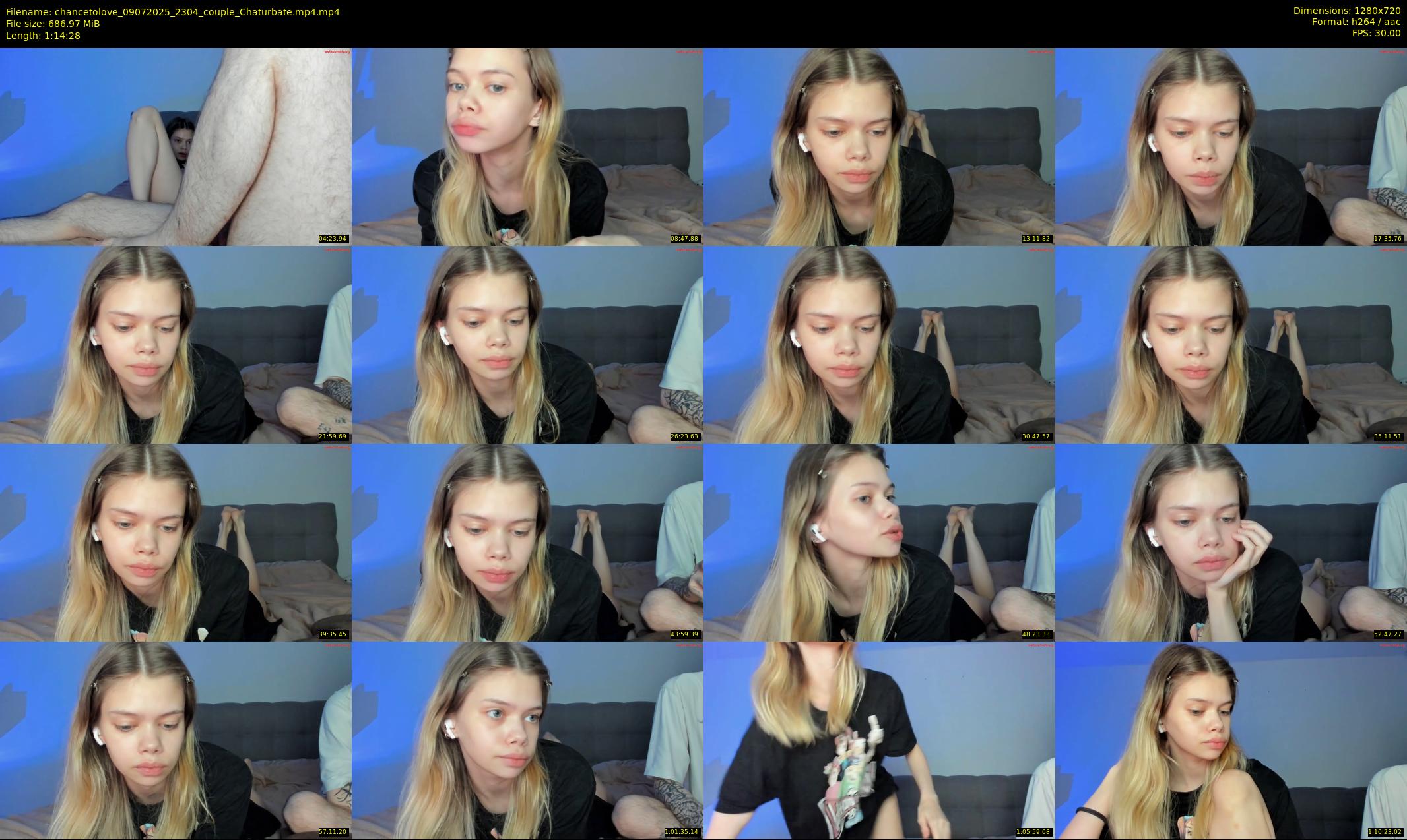 chancetolove — 75 minute Chaturbate couple cam show recording, 720p, Jul 9, 2025