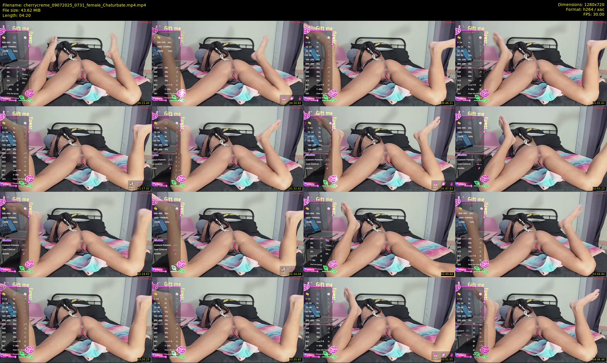 cherrycreme — 5 minute Chaturbate female cam show recording, 720p, Jul 9, 2025