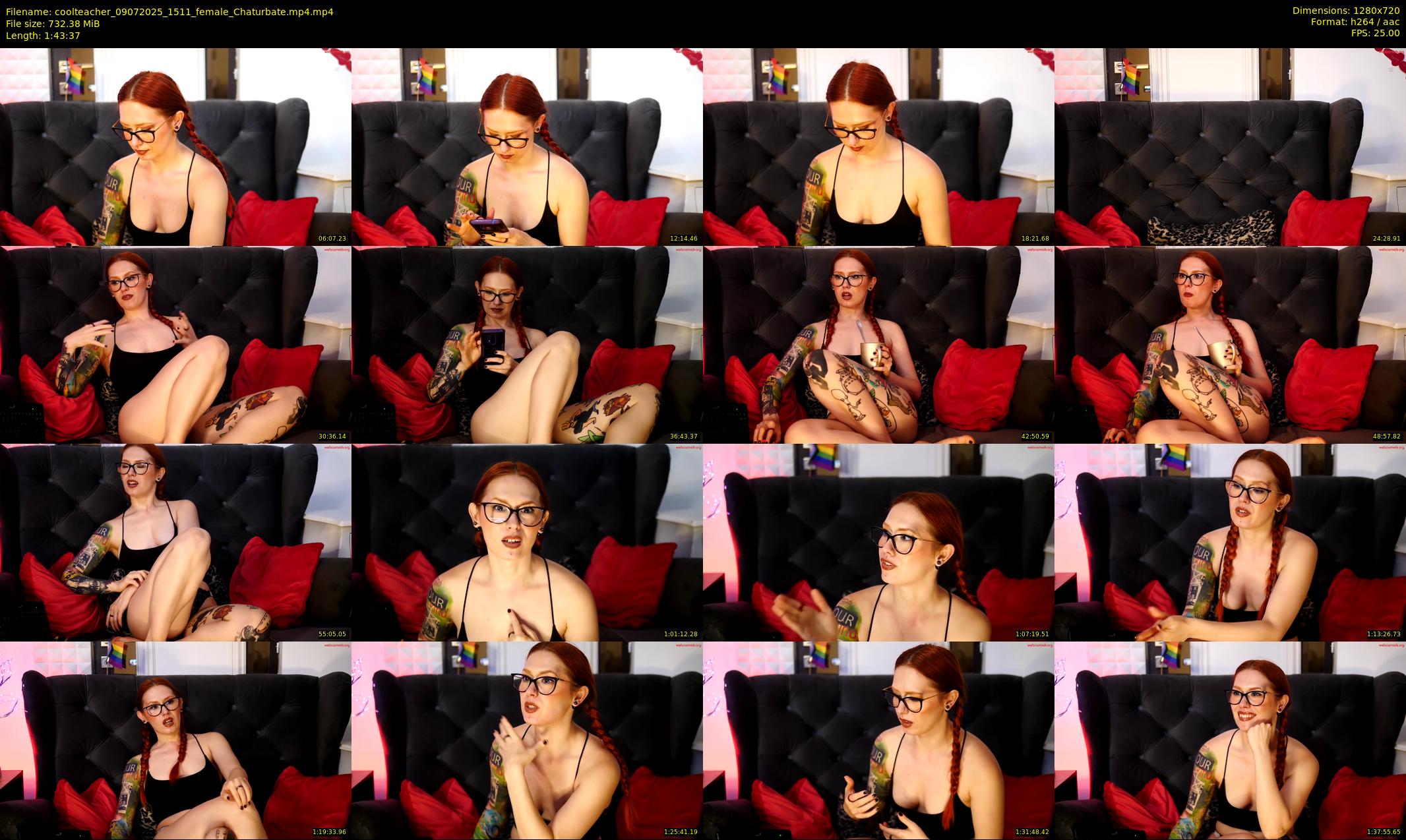 coolteacher — 104 minute Chaturbate female cam show recording, 720p, Jul 9, 2025