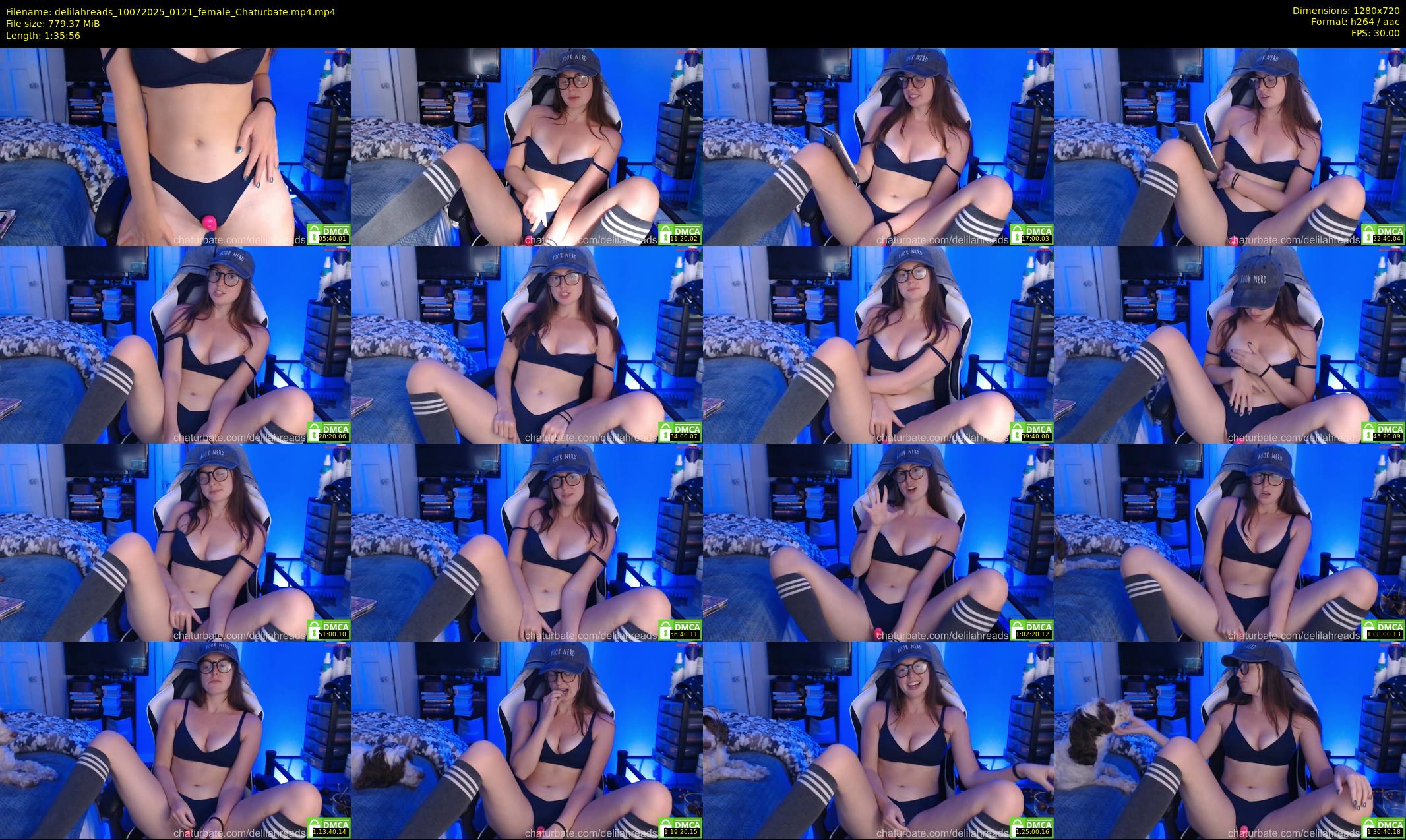 delilahreads — 96 minute Chaturbate female cam show recording, 720p, Jul 10, 2025