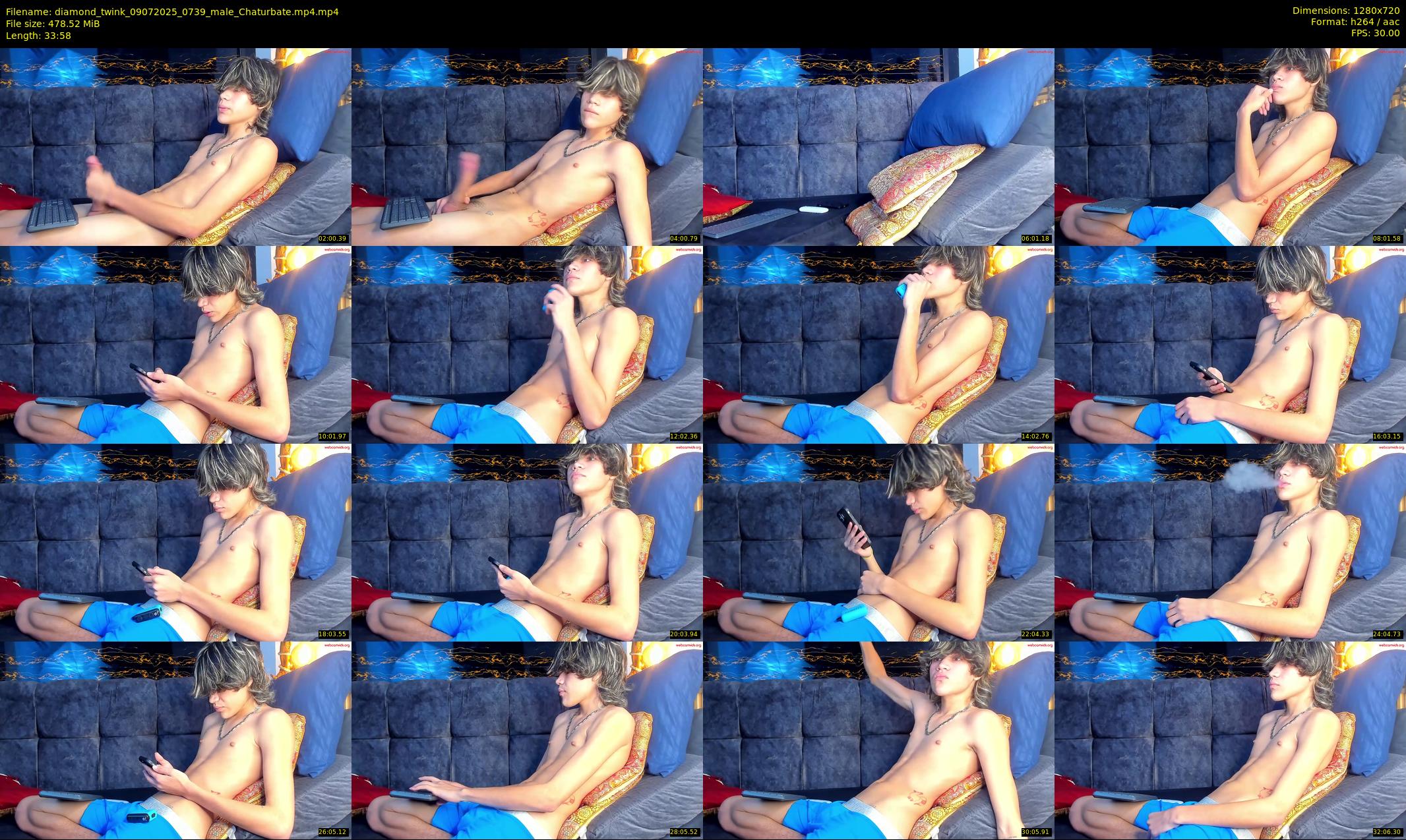 diamond_twink — 34 minute Chaturbate male cam show recording, 720p, Jul 9, 2025