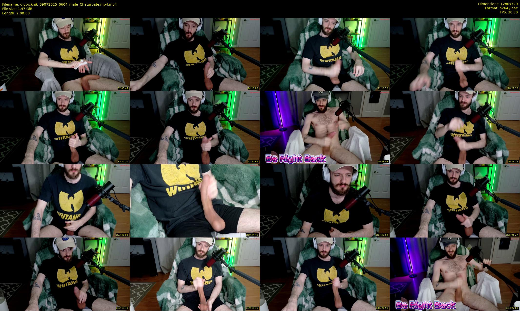 digbicknik — 121 minute Chaturbate male cam show recording, 720p, Jul 9, 2025