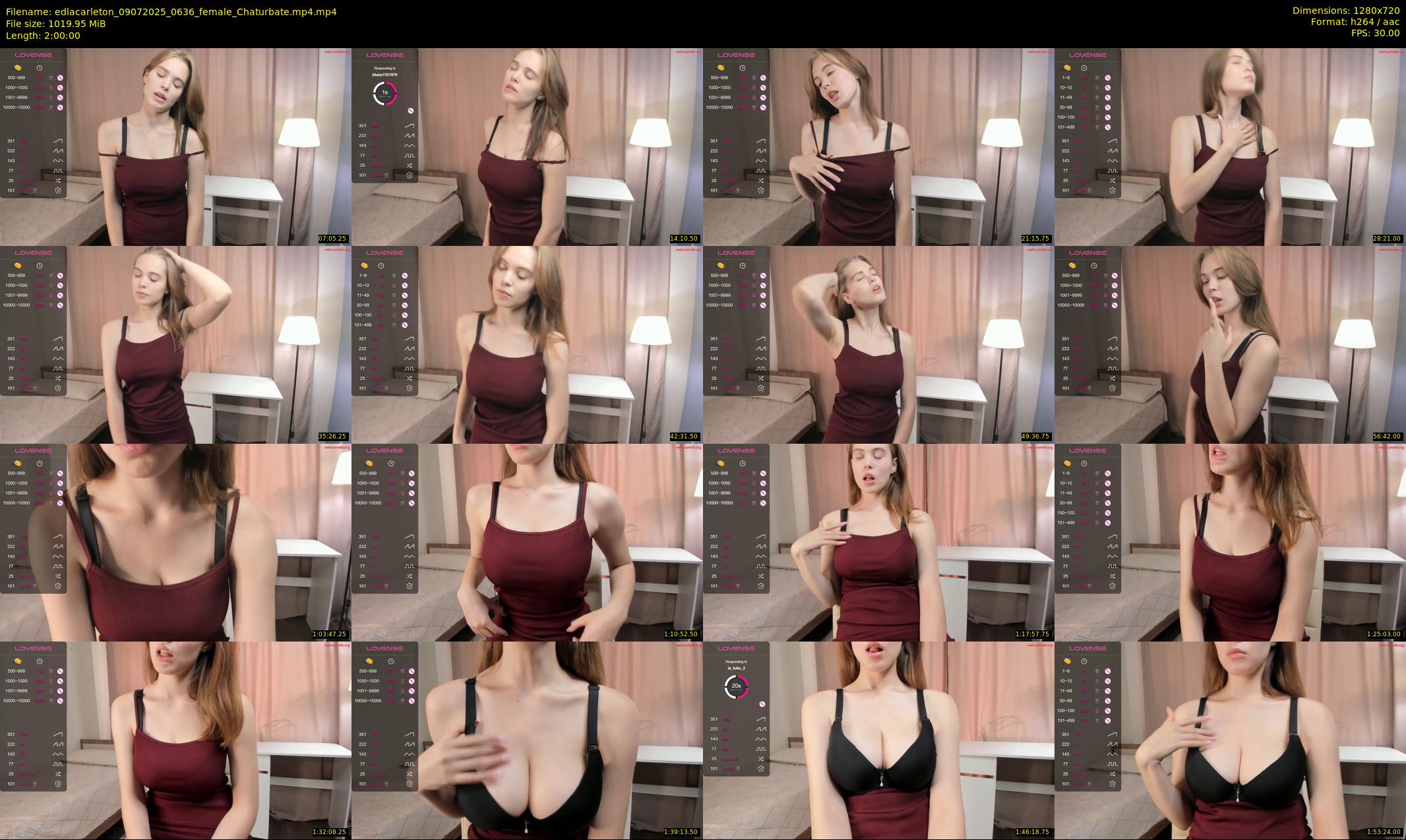edlacarleton — 120 minute Chaturbate female cam show recording, 720p, Jul 9, 2025