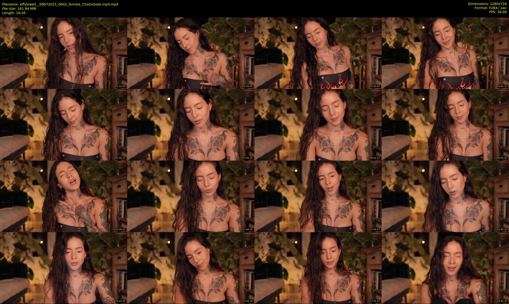 effylowell_ — 20 minute Chaturbate female cam show recording, 720p, Jul 9, 2025