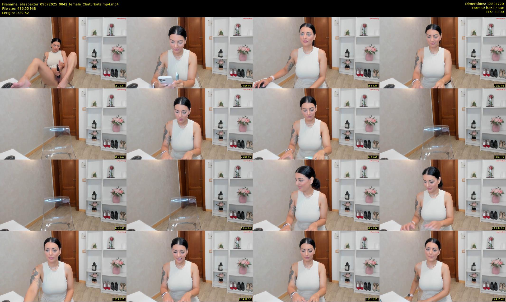 elisabaxter — 90 minute Chaturbate female cam show recording, 720p, Jul 9, 2025