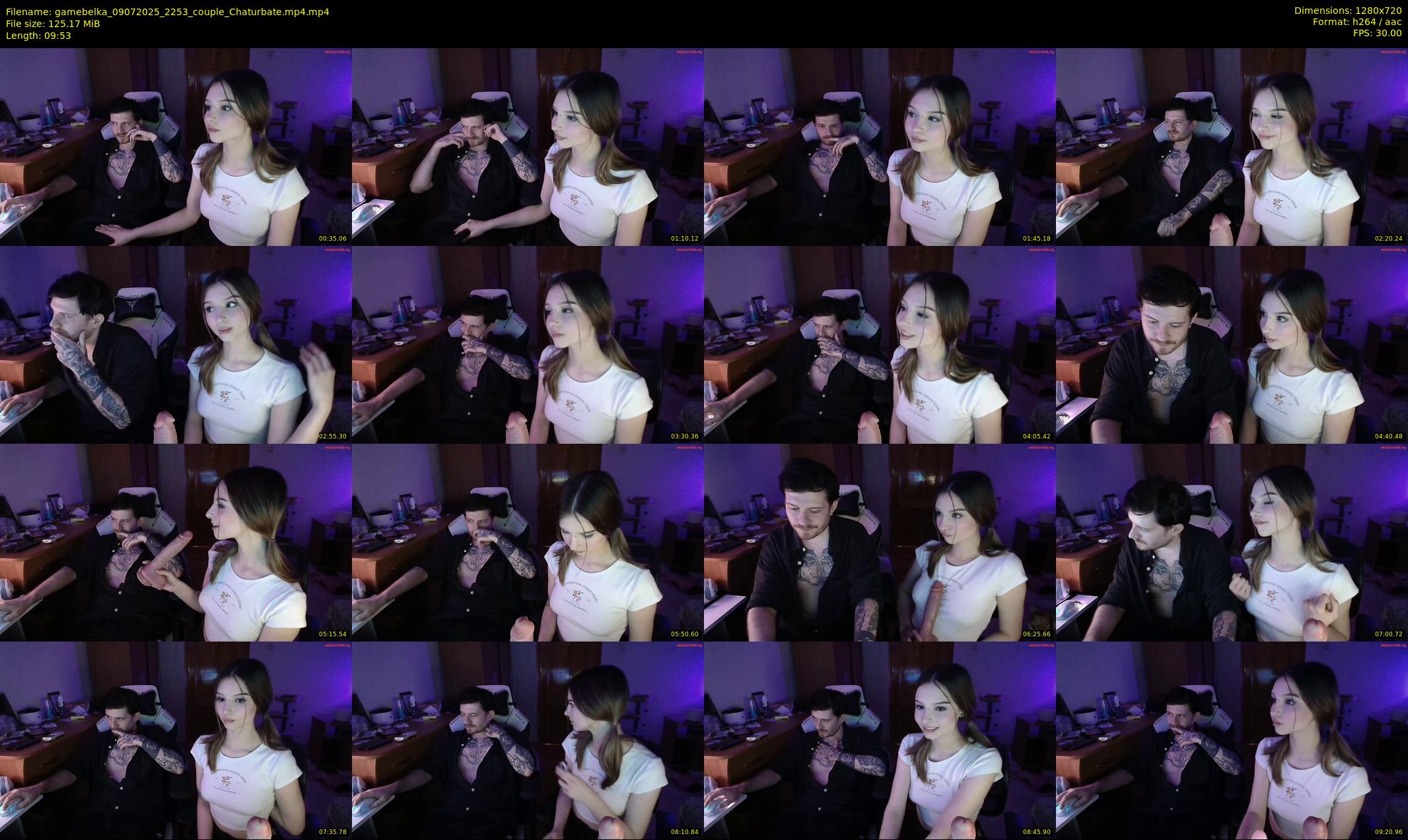 gamebelka — 10 minute Chaturbate couple cam show recording, 720p, Jul 9, 2025