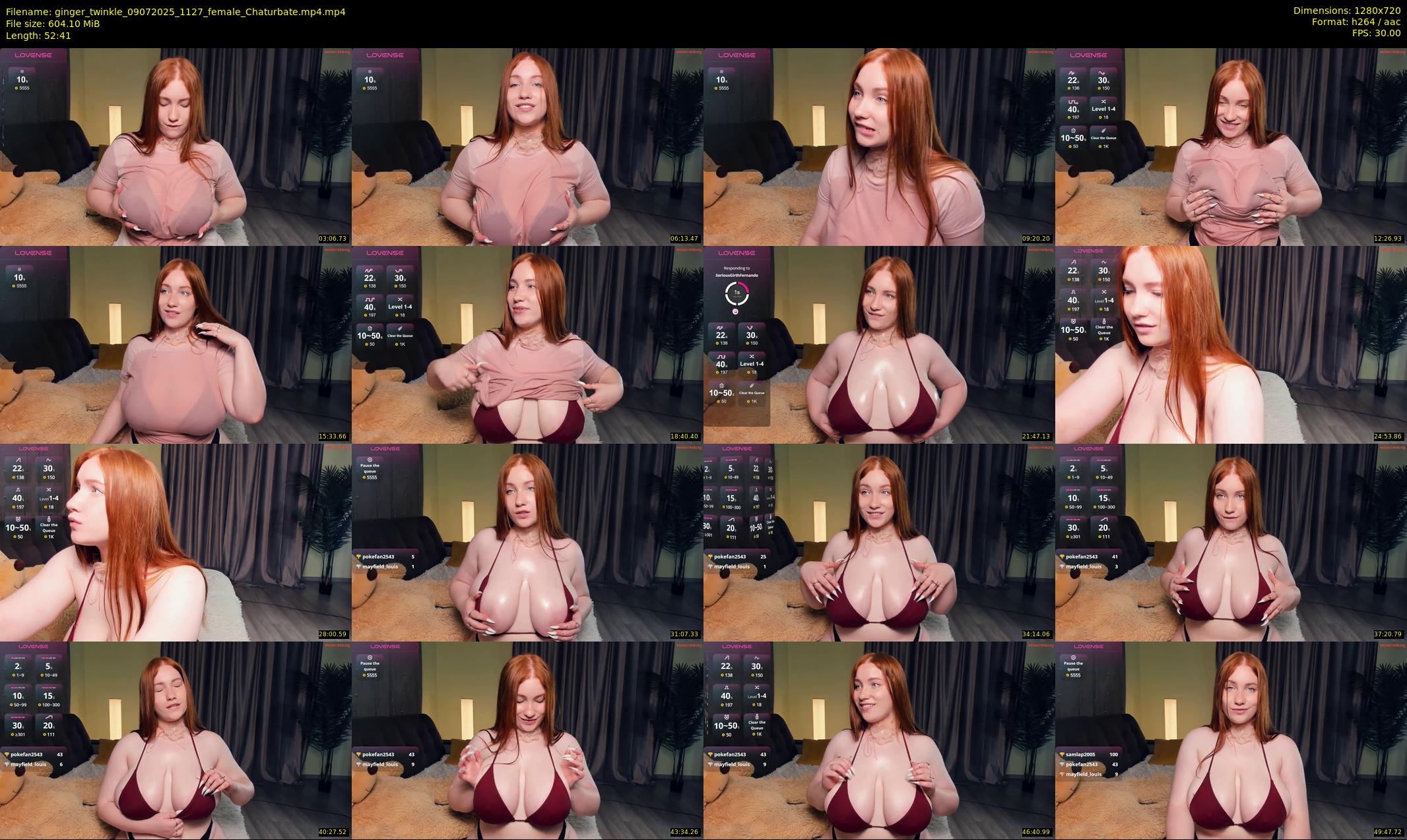 ginger_twinkle — 53 minute Chaturbate female cam show recording, 720p, Jul 9, 2025