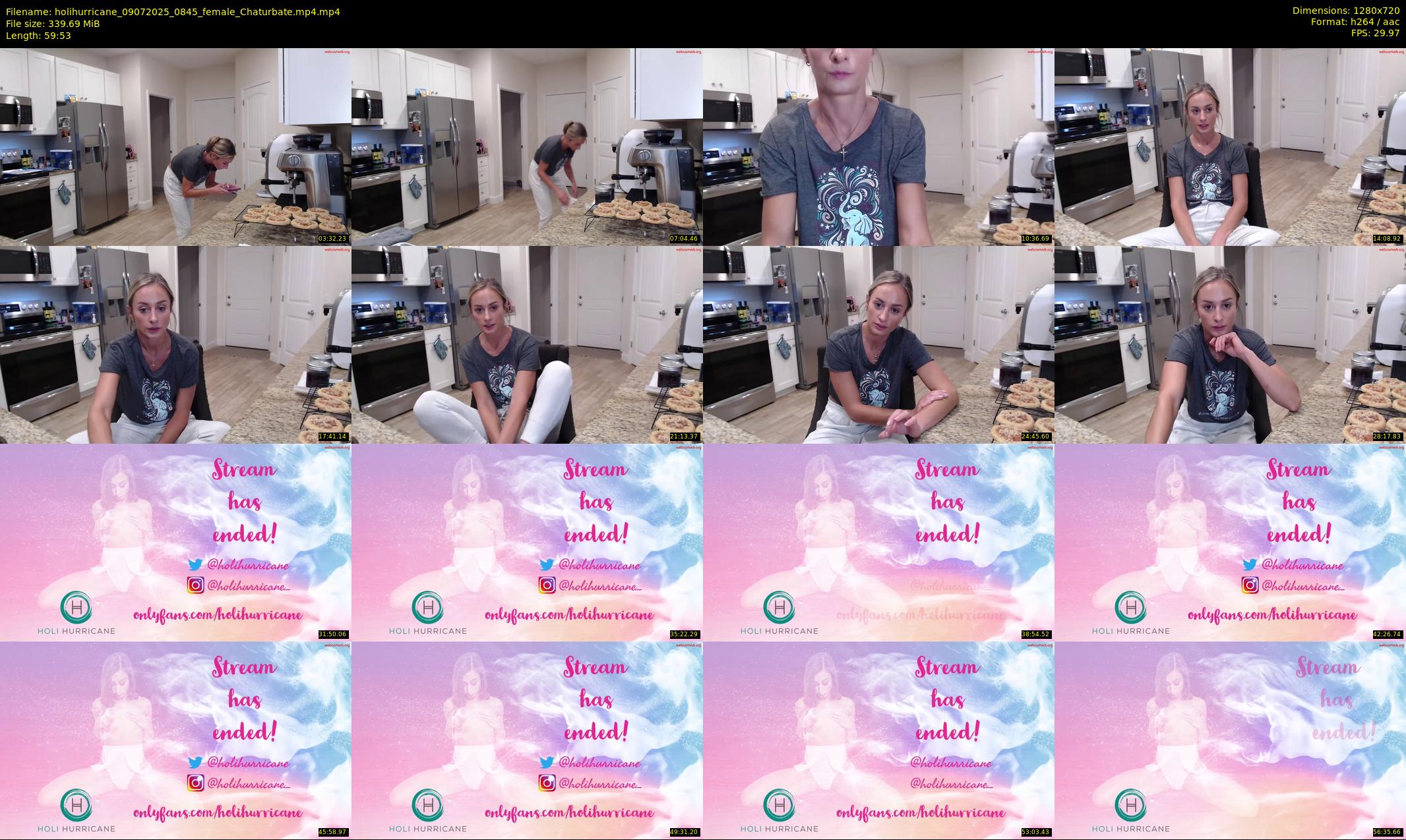 holihurricane — 60 minute Chaturbate female cam show recording, 720p, Jul 9, 2025