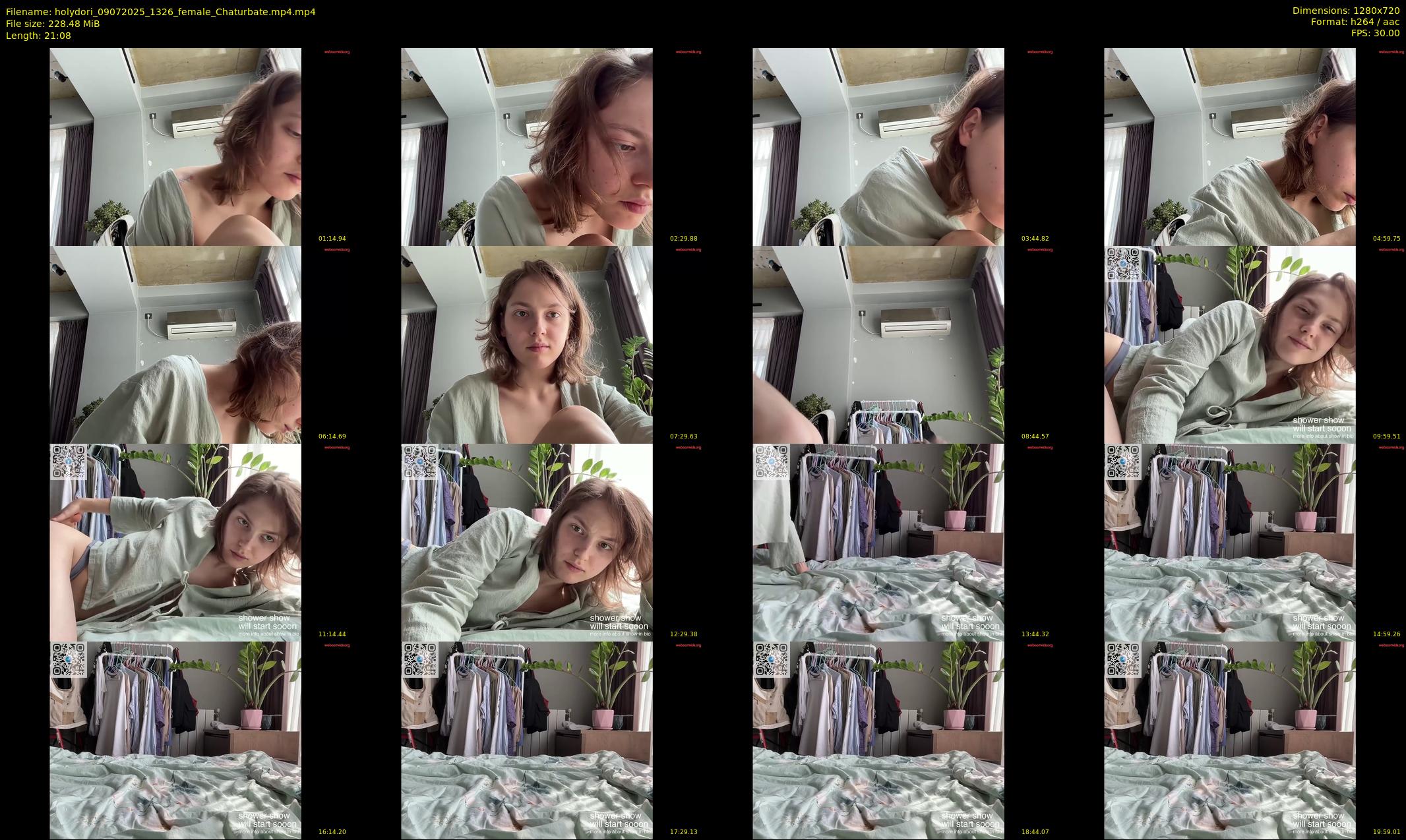 holydori — 22 minute Chaturbate female cam show recording, 720p, Jul 9, 2025