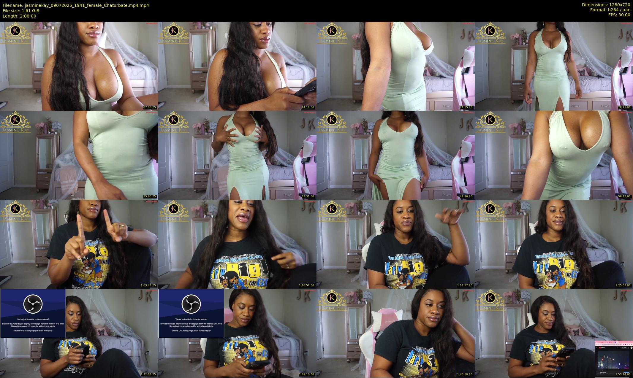 jasminekay — 120 minute Chaturbate female cam show recording, 720p, Jul 9, 2025