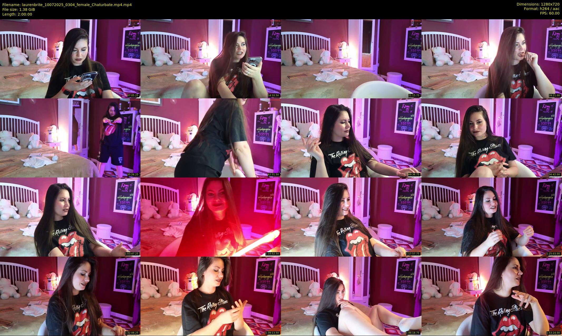 laurenbrite — 120 minute Chaturbate female cam show recording, 720p, Jul 10, 2025
