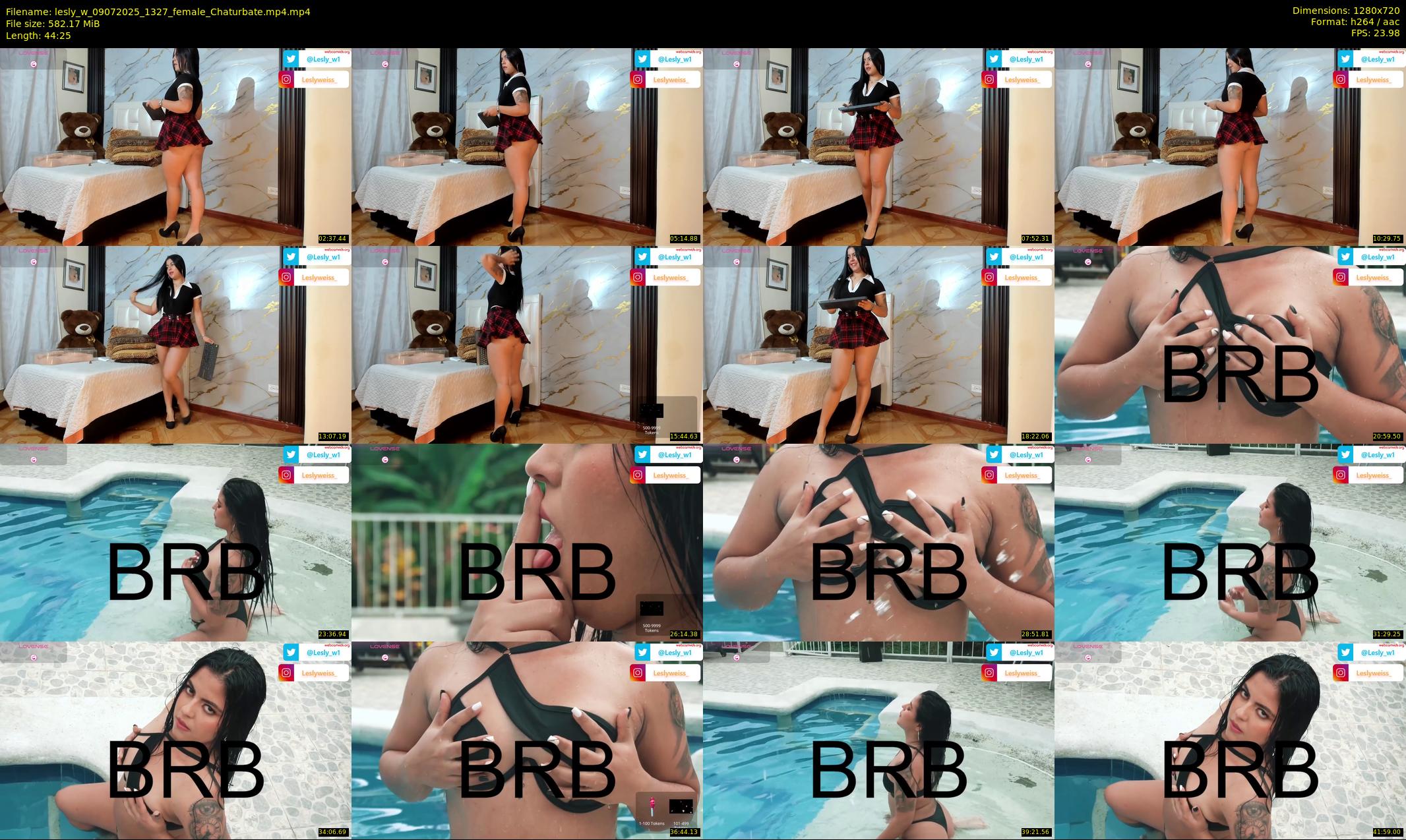 lesly_w — 45 minute Chaturbate female cam show recording, 720p, Jul 9, 2025