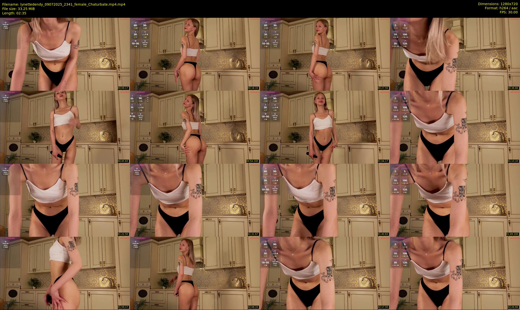 lynettedendy — 3 minute Chaturbate female cam show recording, 720p, Jul 9, 2025